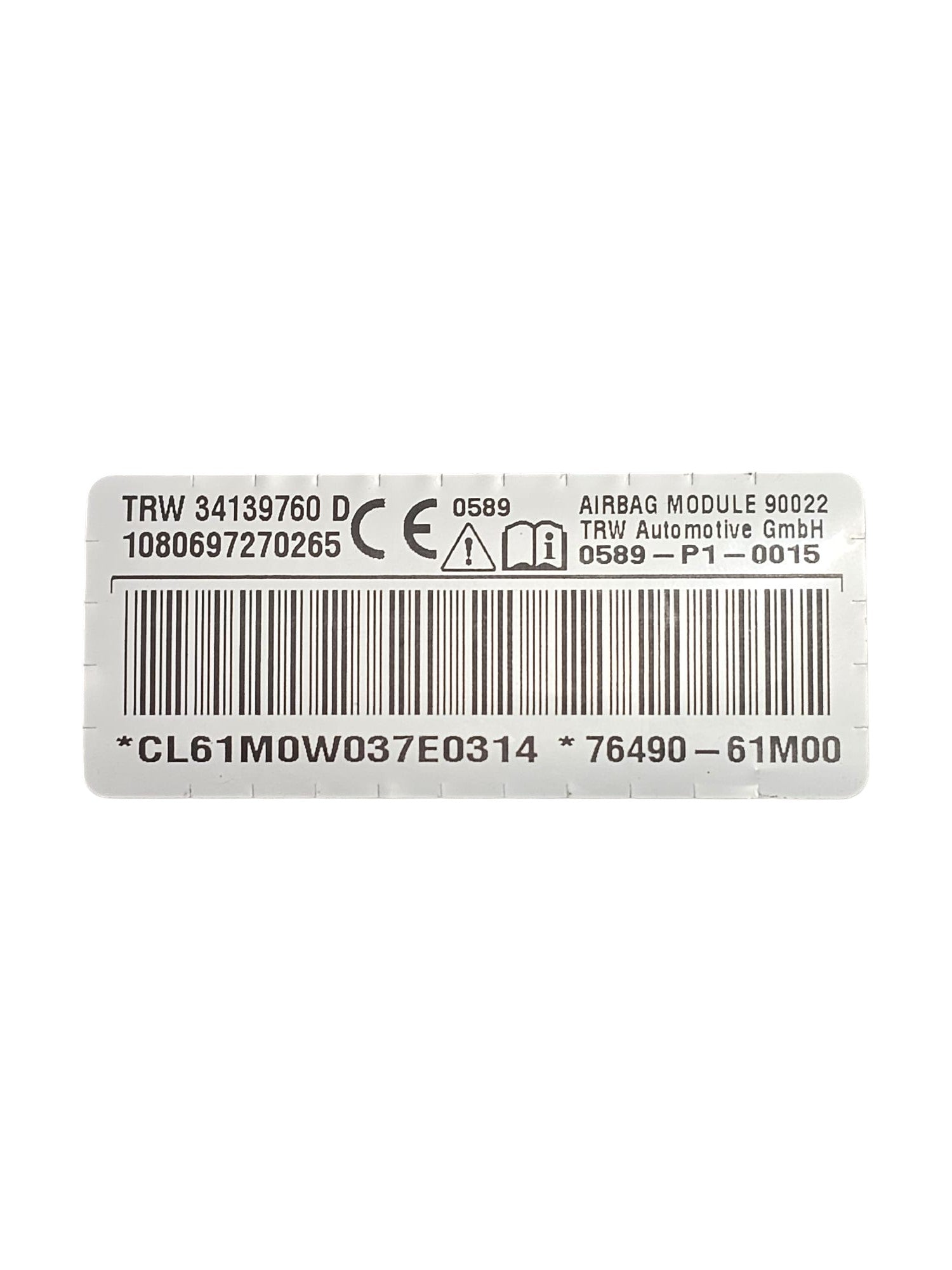 Airbag A Tendina Lato Sinistro Suzuki S - Cross JY Cod:7649061M00 (2013 - 2022) - F&P CRASH SRLS - Ricambi Usati