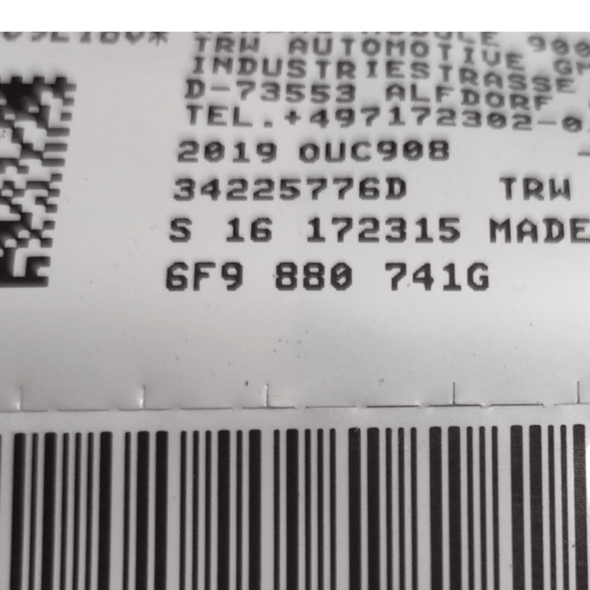 Airbag a tendina sinistra seat arona cod: 6f9880741g (2017 - ) - F&P CRASH SRLS - Ricambi Usati