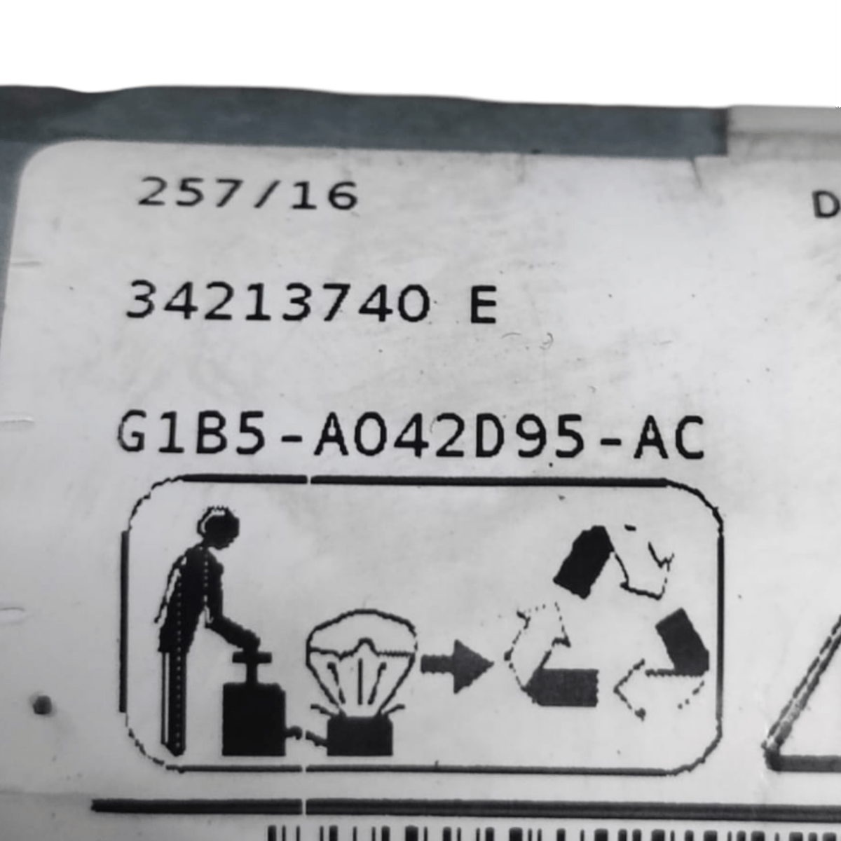Airbag a tendina sinistro ford ka+ cod: g1b5a042d95ac (2016 - 2019) - F&P CRASH SRLS - Ricambi Usati