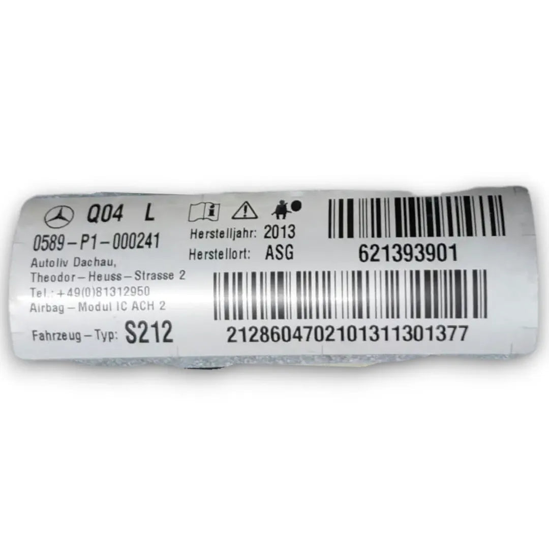 Airbag a tendina sinistro Mercedes-Benz Classe E W/S212 dal 2009 OEM 0589-P1-00241 - F&P CRASH SRL - Ricambi Usati