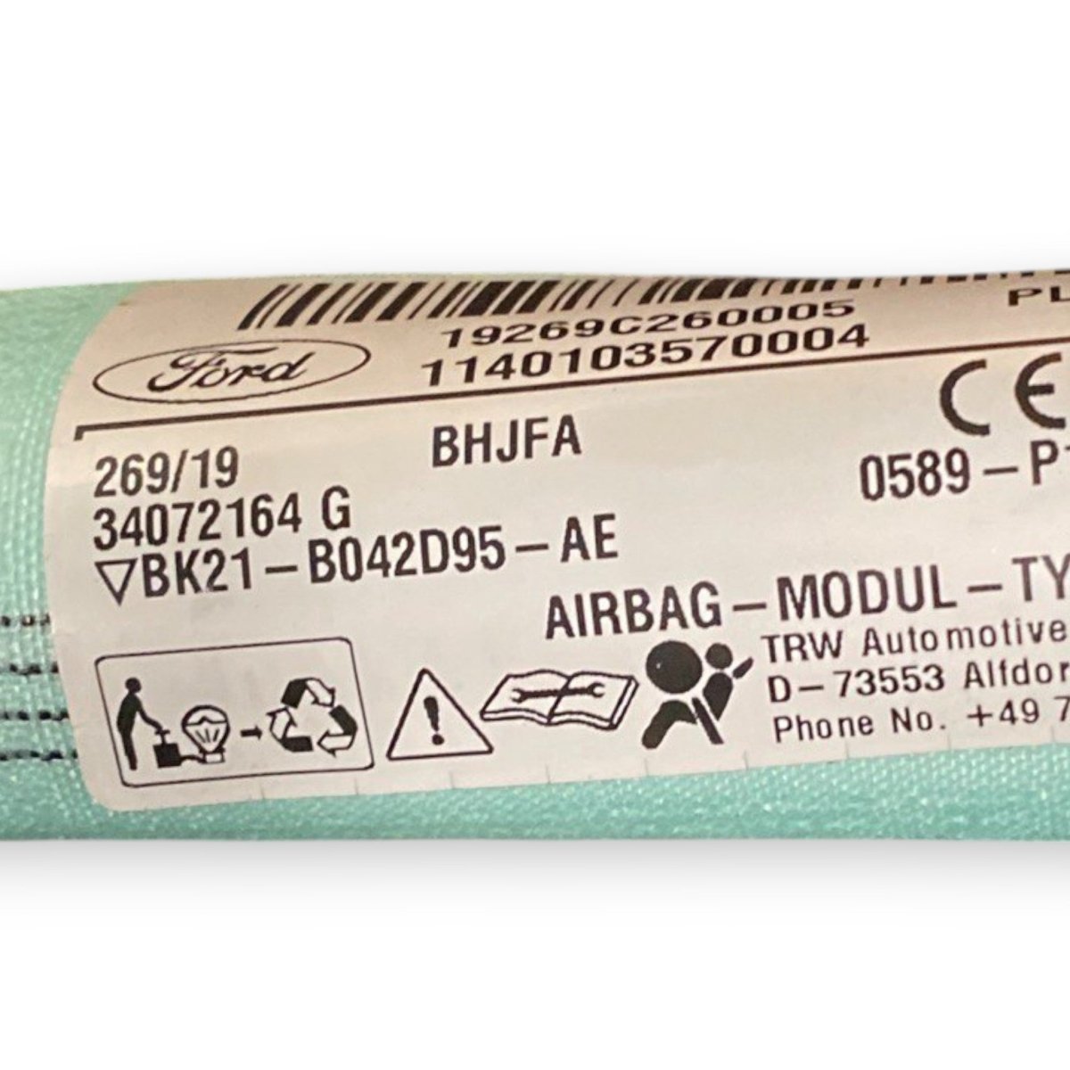 Airbag a tendina sinistro (sx) ford tourneo connect Cod: bk21 - b042d95 - ae (2013 - 2021) - F&P CRASH SRLS - Ricambi Usati