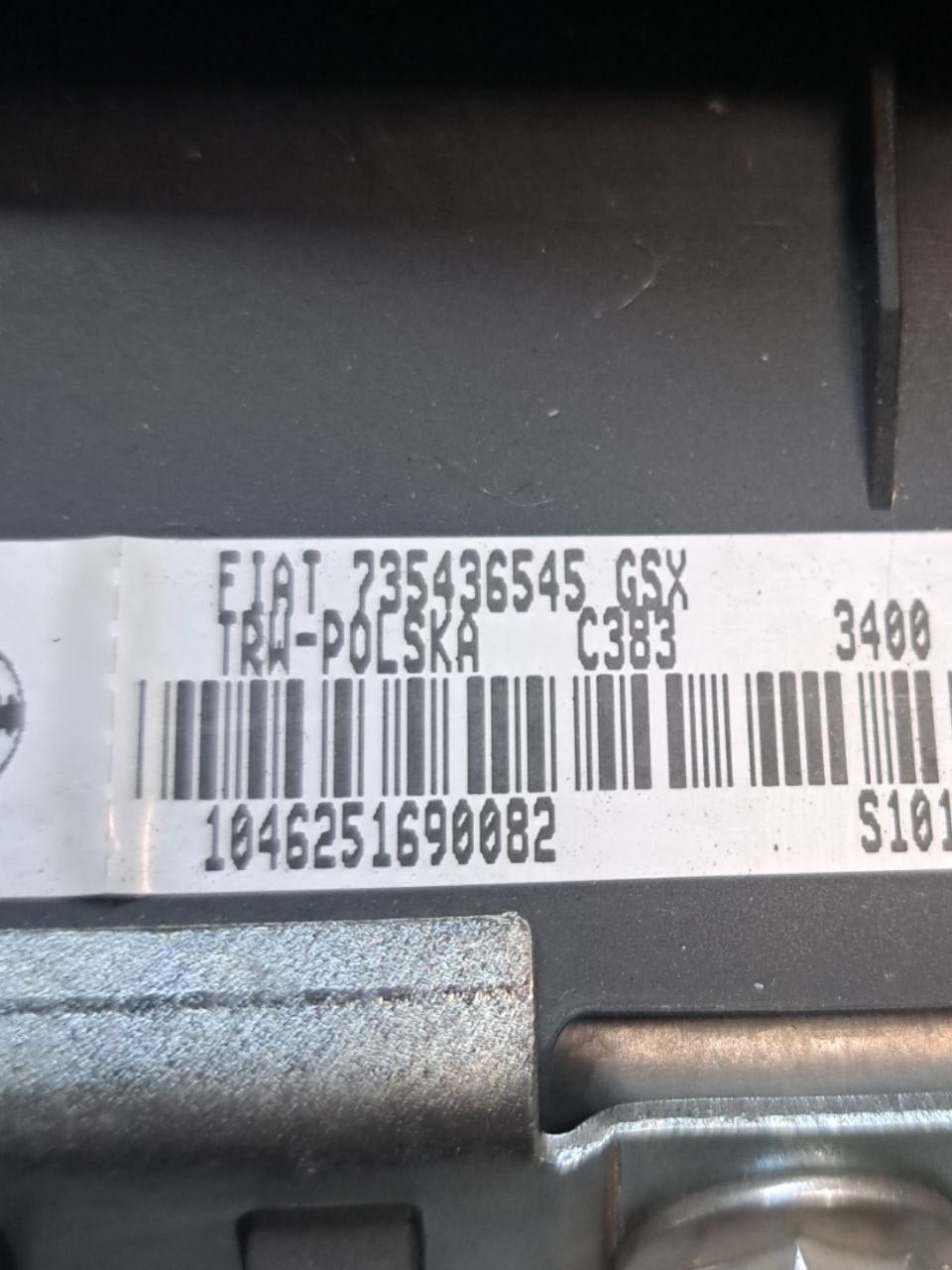 Airbag cruscotto lato passeggero Fiat Panda 169 (2009) COD:735436545 - F&P CRASH SRLS - Ricambi Usati