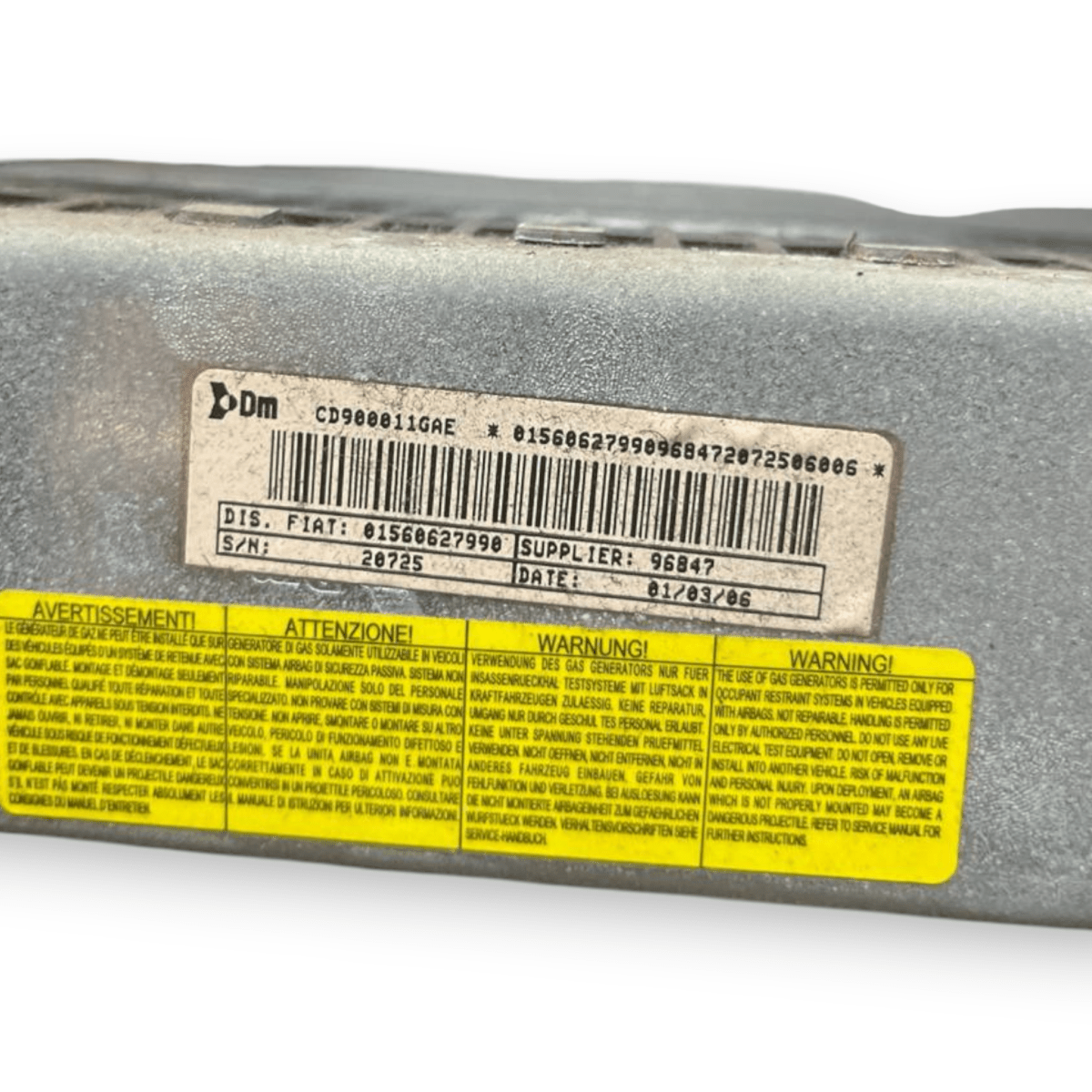 Airbag Ginocchia Alfa Romeo 159 (2005 al 2011) cod: 01560627990 - F&P CRASH SRLS - Ricambi Usati