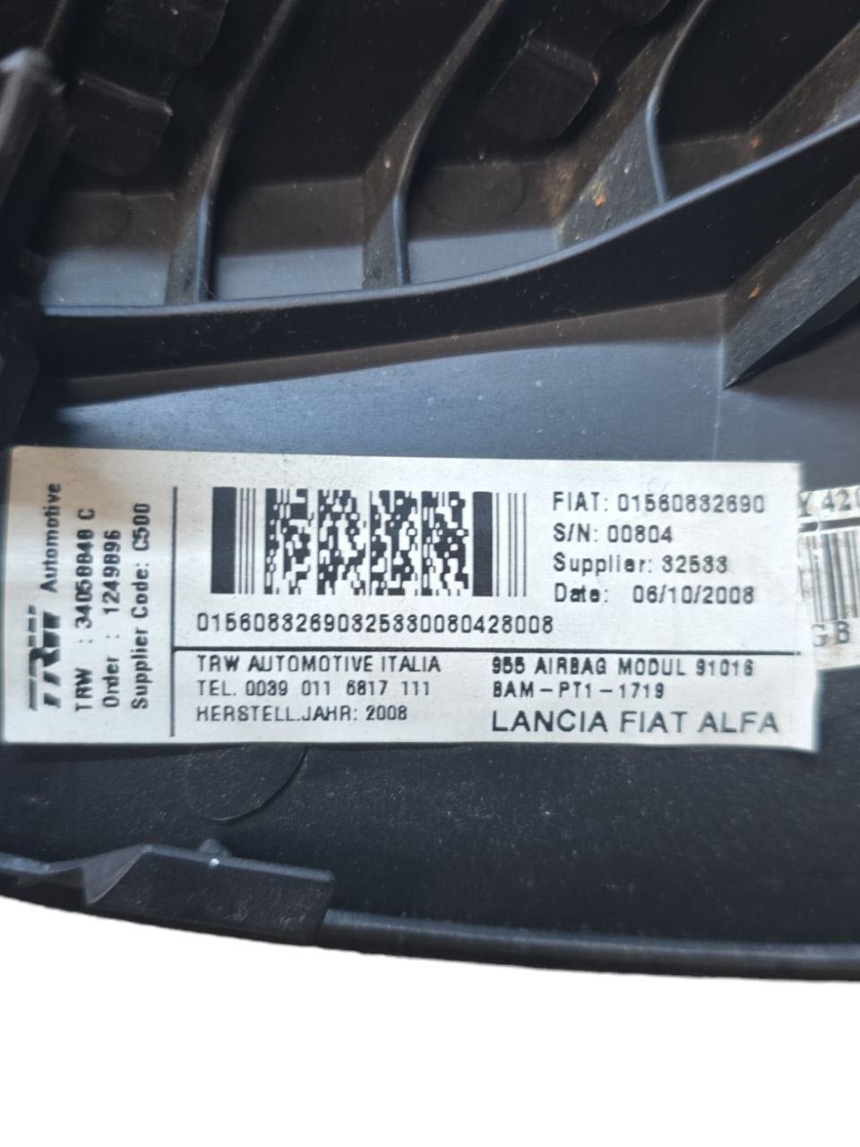 Airbag Ginocchia Alfa Romeo Mito ( 2008 - 2018 ) Cod : 01560882690 - F&P CRASH SRLS - Ricambi Usati