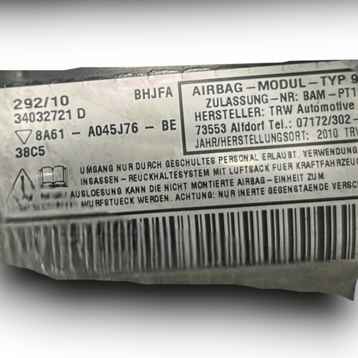 Airbag ginocchia ford fiesta vi cod:8a61 - a045j76 - be (2011 > 2017) - F&P CRASH SRL - Ricambi Usati