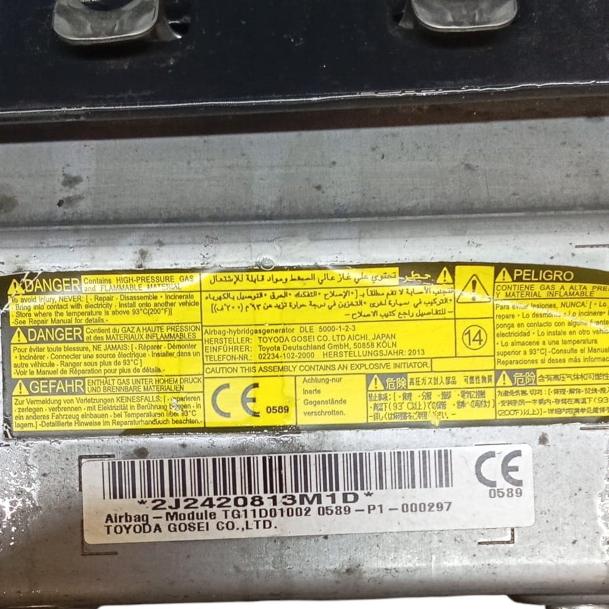 Airbag ginocchia guidatore toyota Auris II (E180) cod . TG11D01002 (2012 > 2018) - F&P CRASH SRL - Ricambi Usati