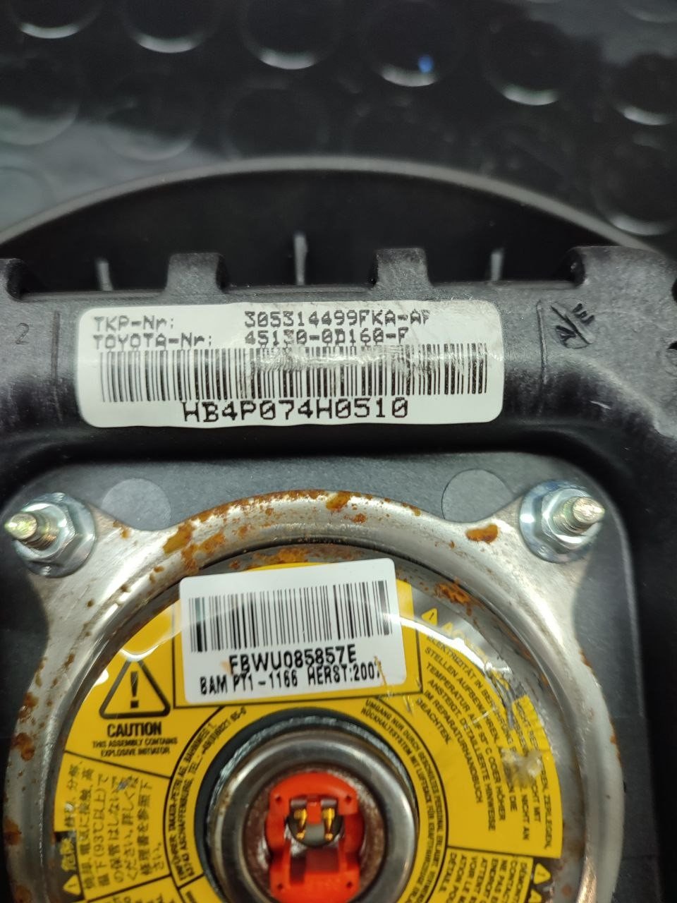 Airbag guidatore volante Toyota Yaris 2007 - F&P CRASH SRLS - Ricambi Usati