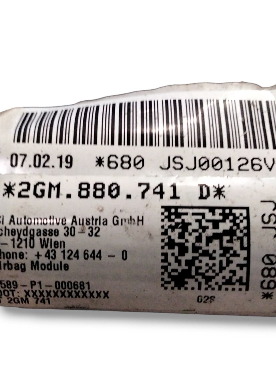 Airbag Laterale a Tendina sinistro (sx) Volkswagen T-Cross ( 2019> ) cod.2GM880741D - F&P CRASH SRLS - Ricambi Usati