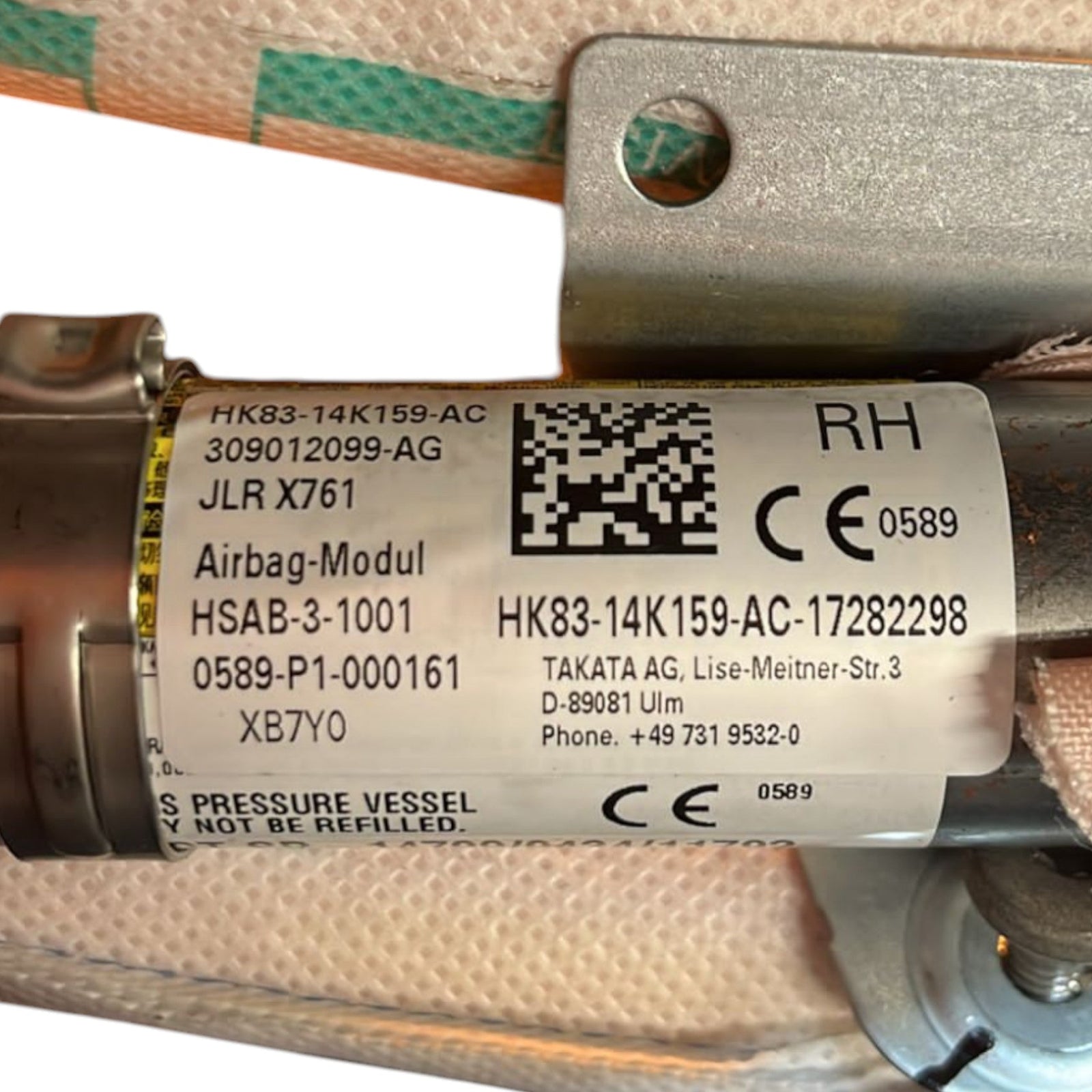 AirBag Laterale Destro A Tendina Range Rover Velar (L560) cod:HK83 - 14K159 - AC (2017 >) - F&P CRASH SRLS - Ricambi Usati