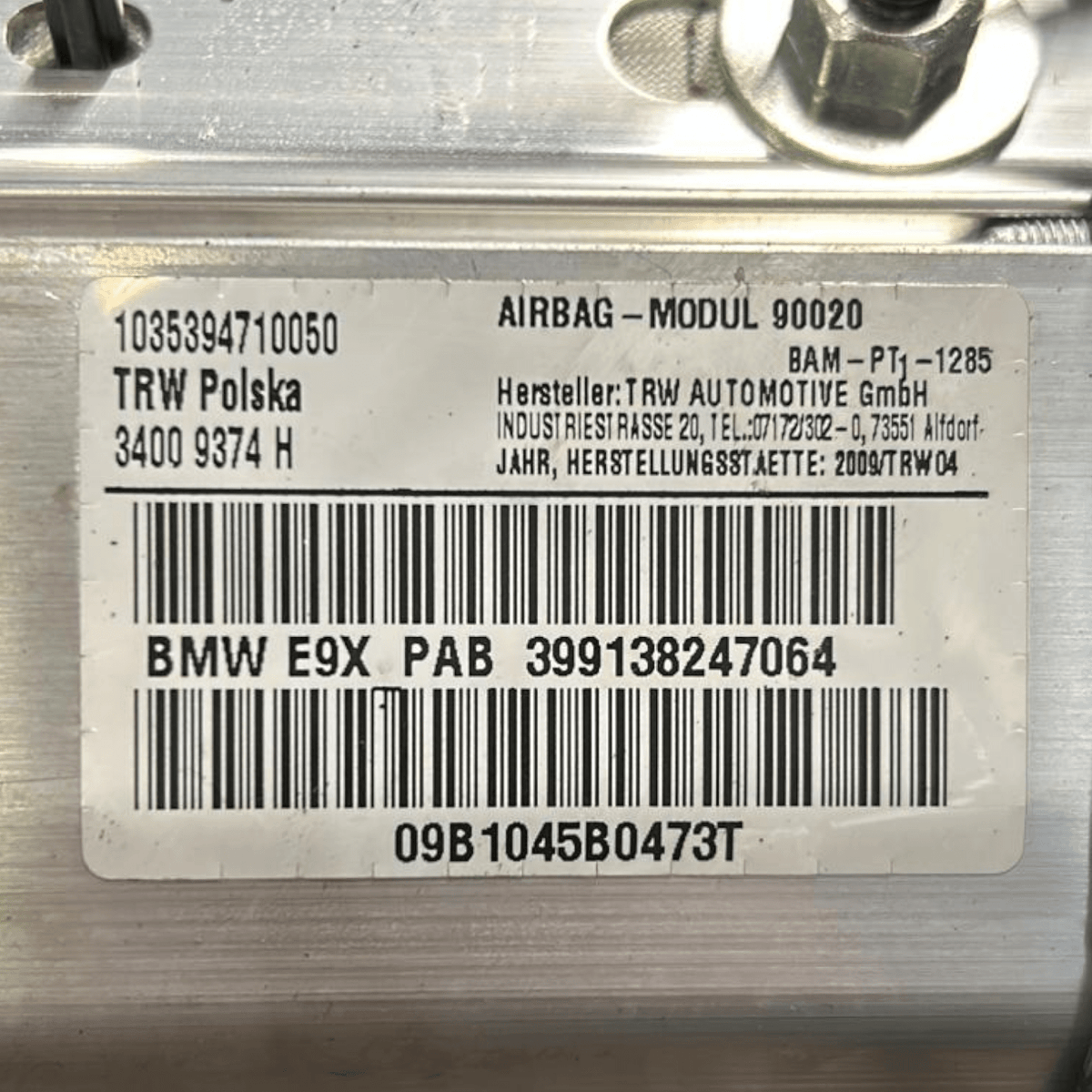 Airbag Passeggero Bmw Serie 3 E90 cod:399138247064 (2005 > 2013) - F&P CRASH SRLS - Ricambi Usati