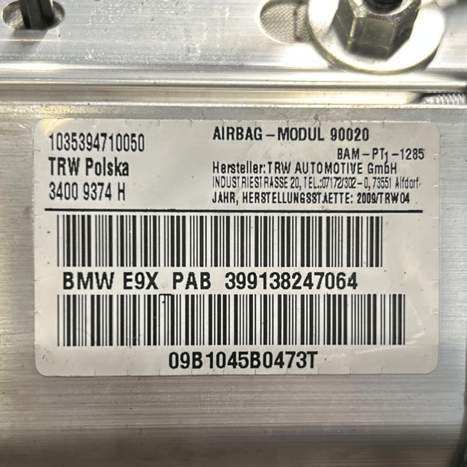 Airbag Passeggero Bmw Serie 3 E90 cod:399138247064 (2005 > 2013) - F&P CRASH SRLS - Ricambi Usati