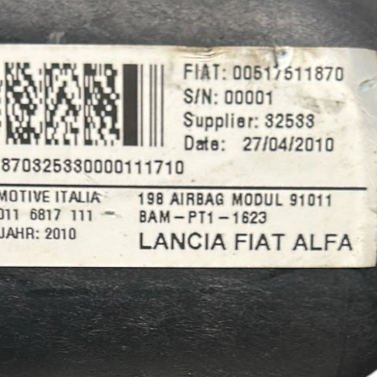 Airbag Passeggero Fiat Bravo cod:00517511870 (2007 > 2015) - F&P CRASH SRLS - Ricambi Usati