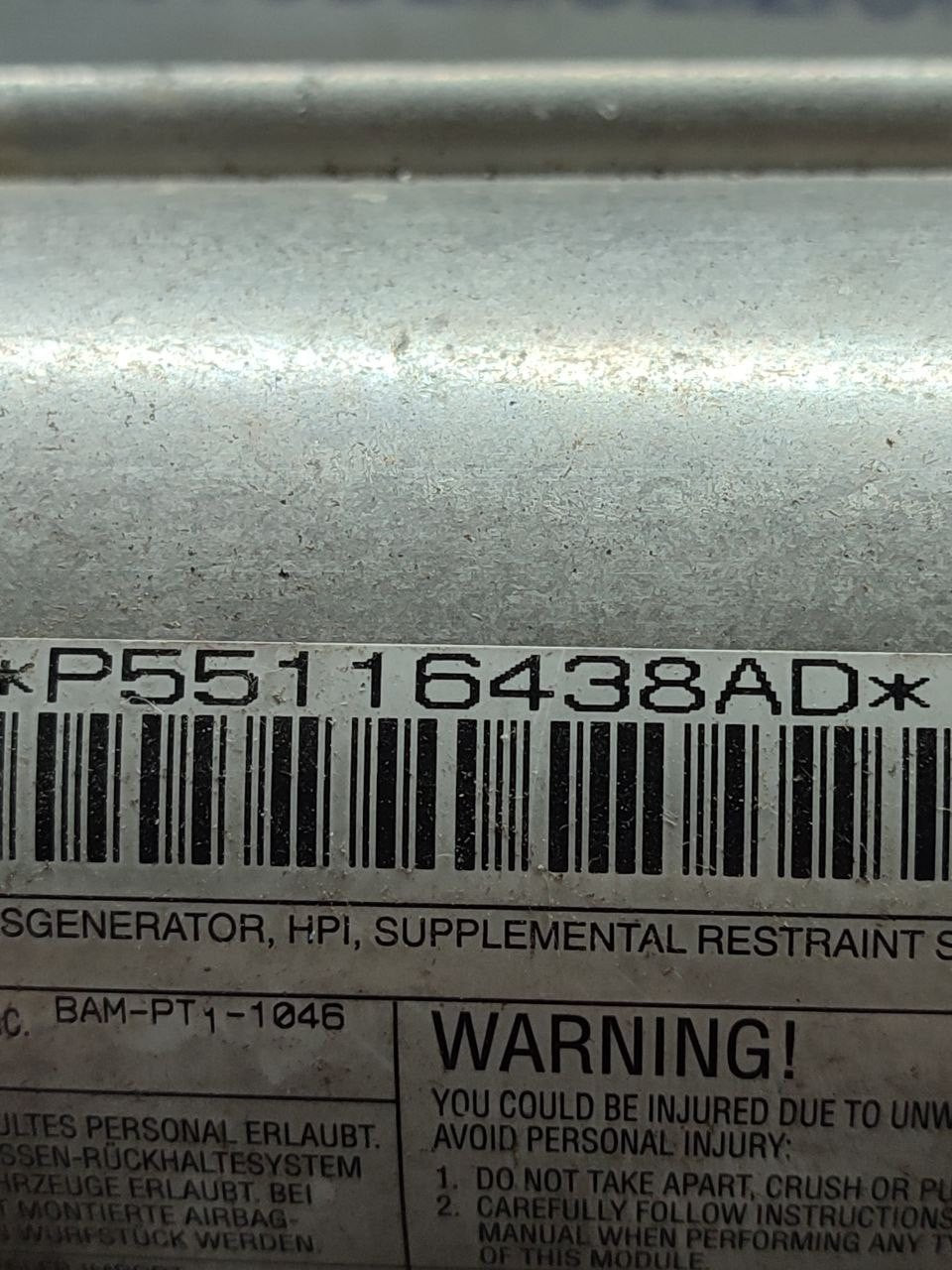 Airbag Passeggero Jeep Grand Cherooke (2003) Cod:P55116438AD - F&P CRASH SRLS - Ricambi Usati