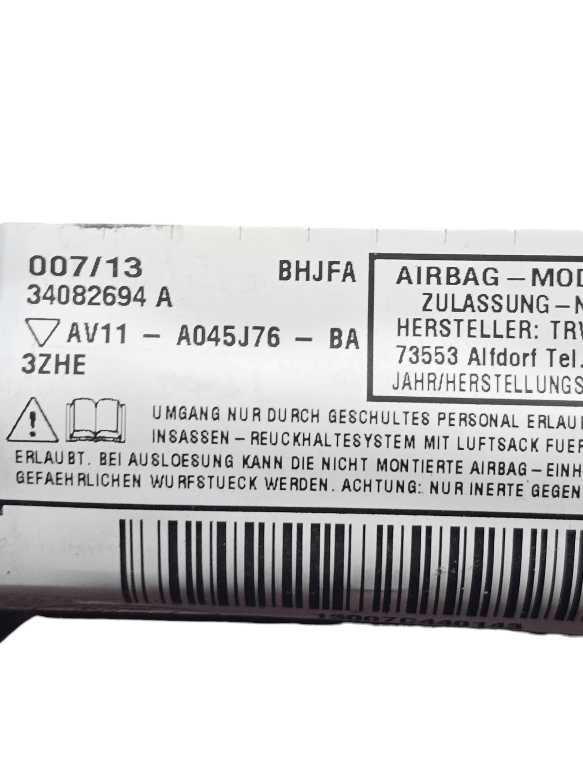 Airbag Protezione Gambe Lato Passeggero Ford B - Max Cod:AV11 - A045J76 - BA (2012 - 2018) - F&P CRASH SRLS - Ricambi Usati