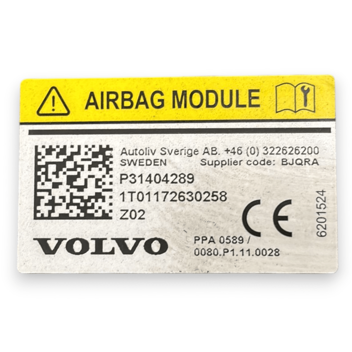 Airbag protezione pedoni volvo v40 cod:31404289 (2012 - 2019) - F&P CRASH SRL - Ricambi Usati