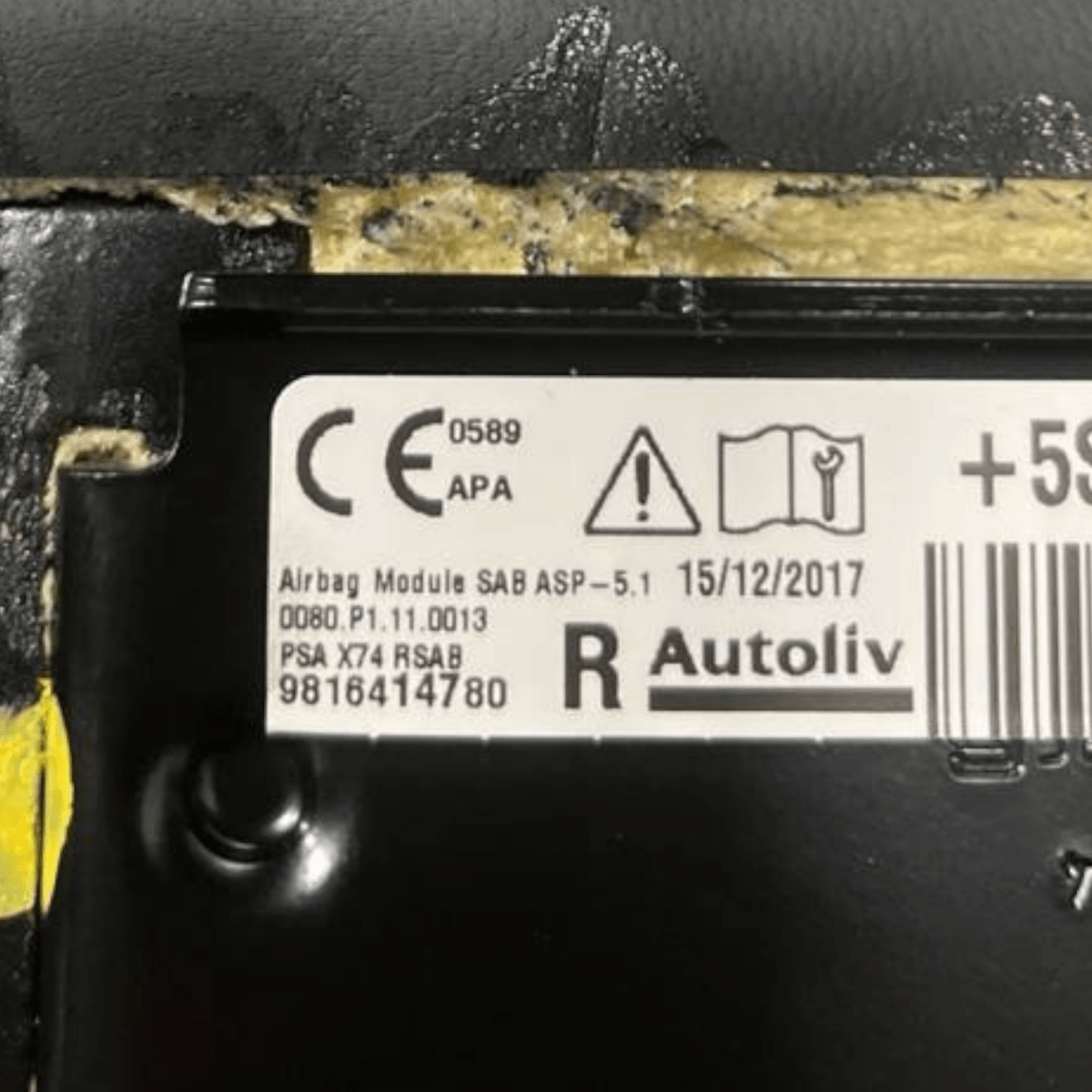 Airbag Sedile posteriore destro (dx) DS7 Crossback (2017 - ) cod: 9816414780 - F&P CRASH SRLS - Ricambi Usati