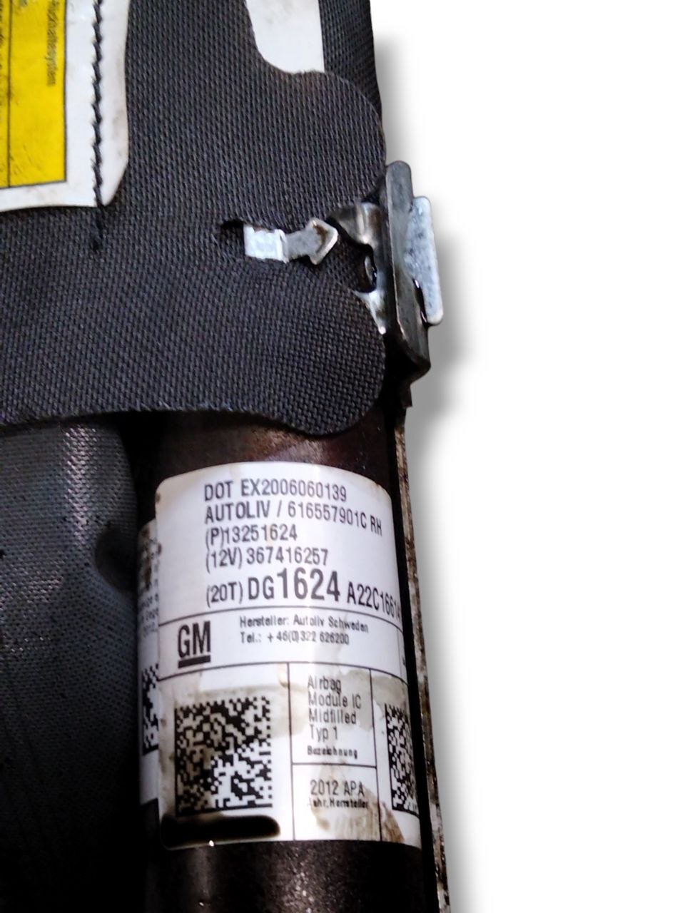 Airbag tetto a Tendina laterale destro (Dx) Opel Zafira C tourer (2015-2019)cod.616557901C - F&P CRASH SRLS - Ricambi Usati