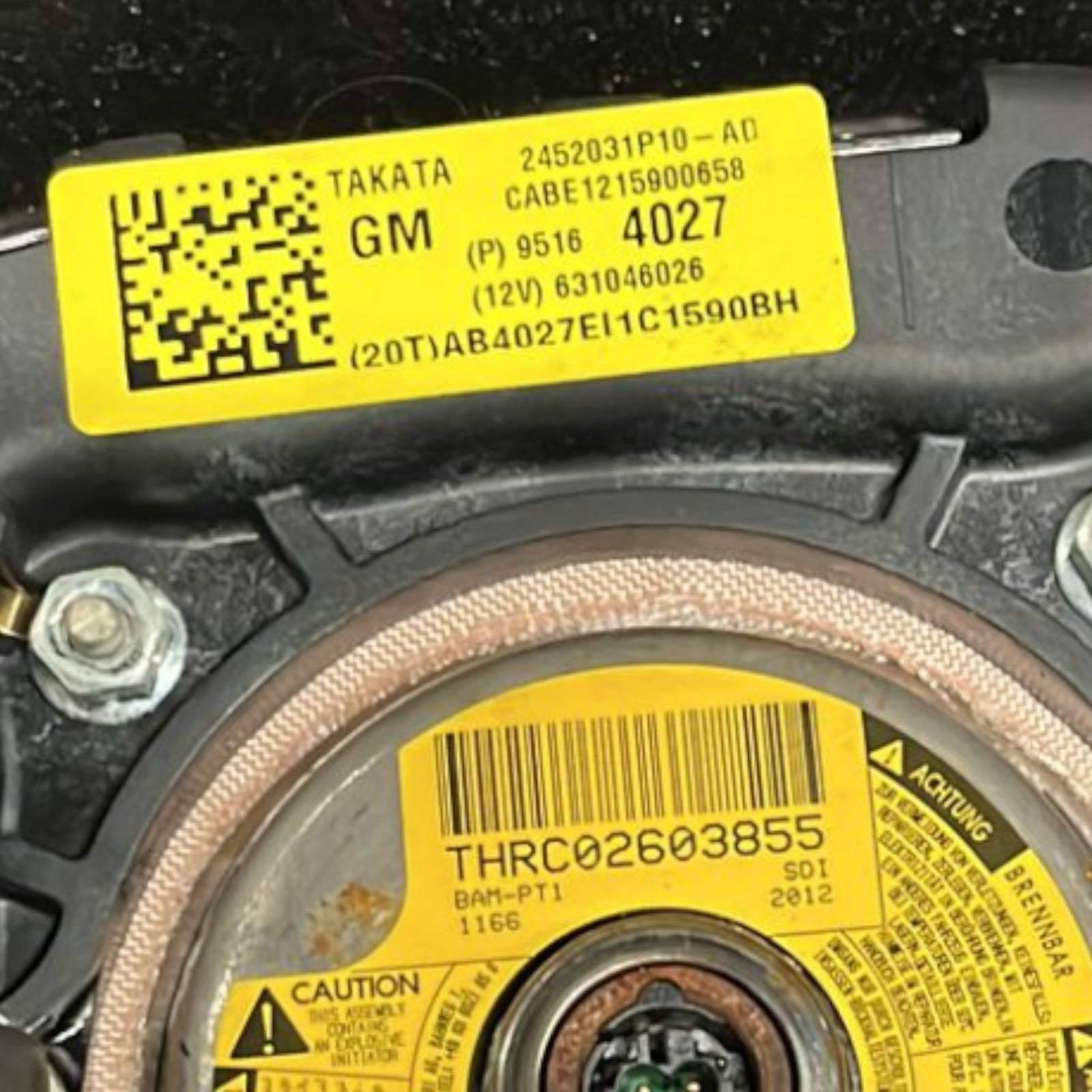 AirBag Volante Chevrolet Aveo II cod:2452031P10 - AD (2011 >2020) - F&P CRASH SRLS - Ricambi Usati