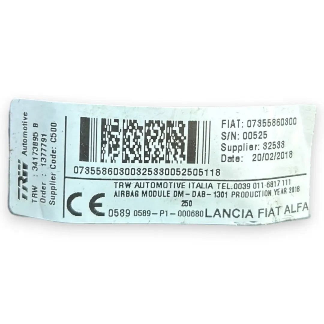 Dettaglio Airbag volante Citroën Jumper Furgone dal 2014 cod. 07355860300 - foto 3
