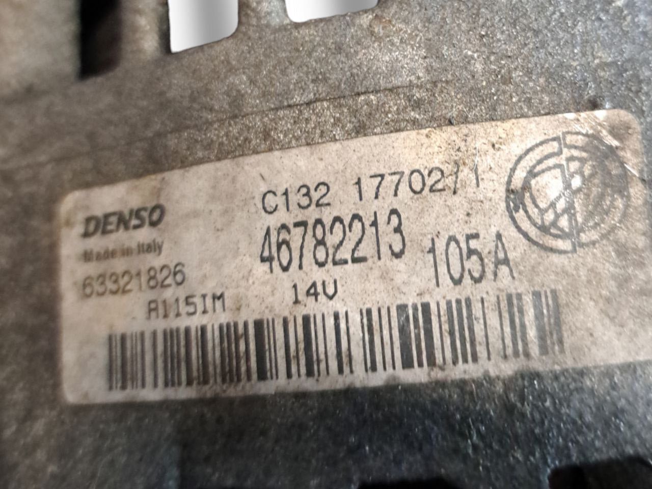 Alternatore Alfa Romeo 147 1.9 JTD ( 2000-2005) COD:46782213-63321826 - F&P CRASH SRLS - Ricambi Usati