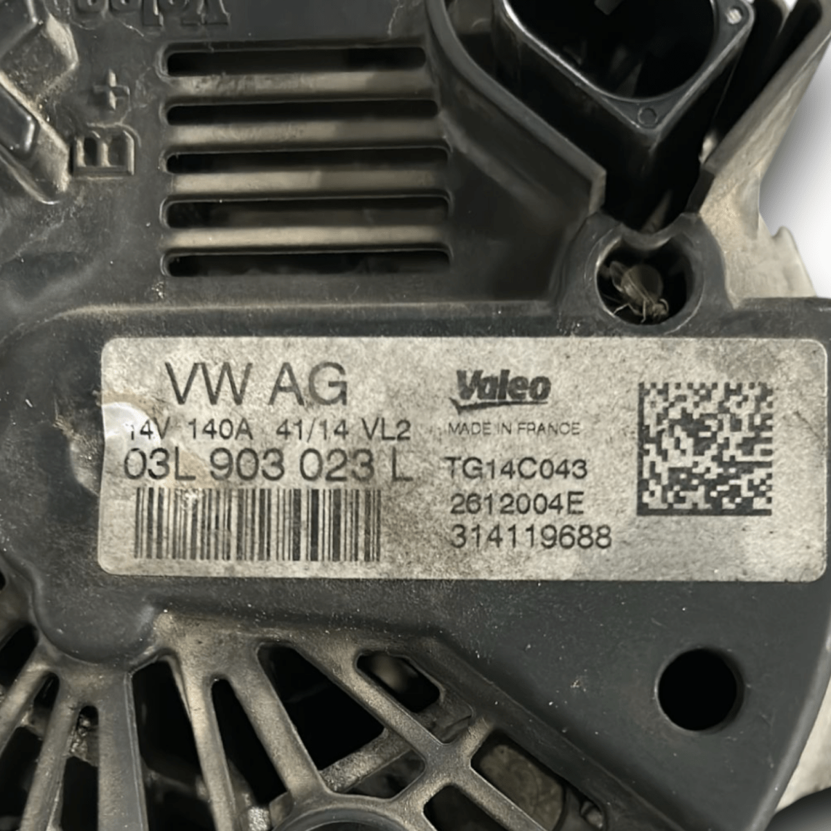 Alternatore audi a3 1.6 diesel cod:03L903023L (2012 > 2020) - F&P CRASH SRLS - Ricambi Usati