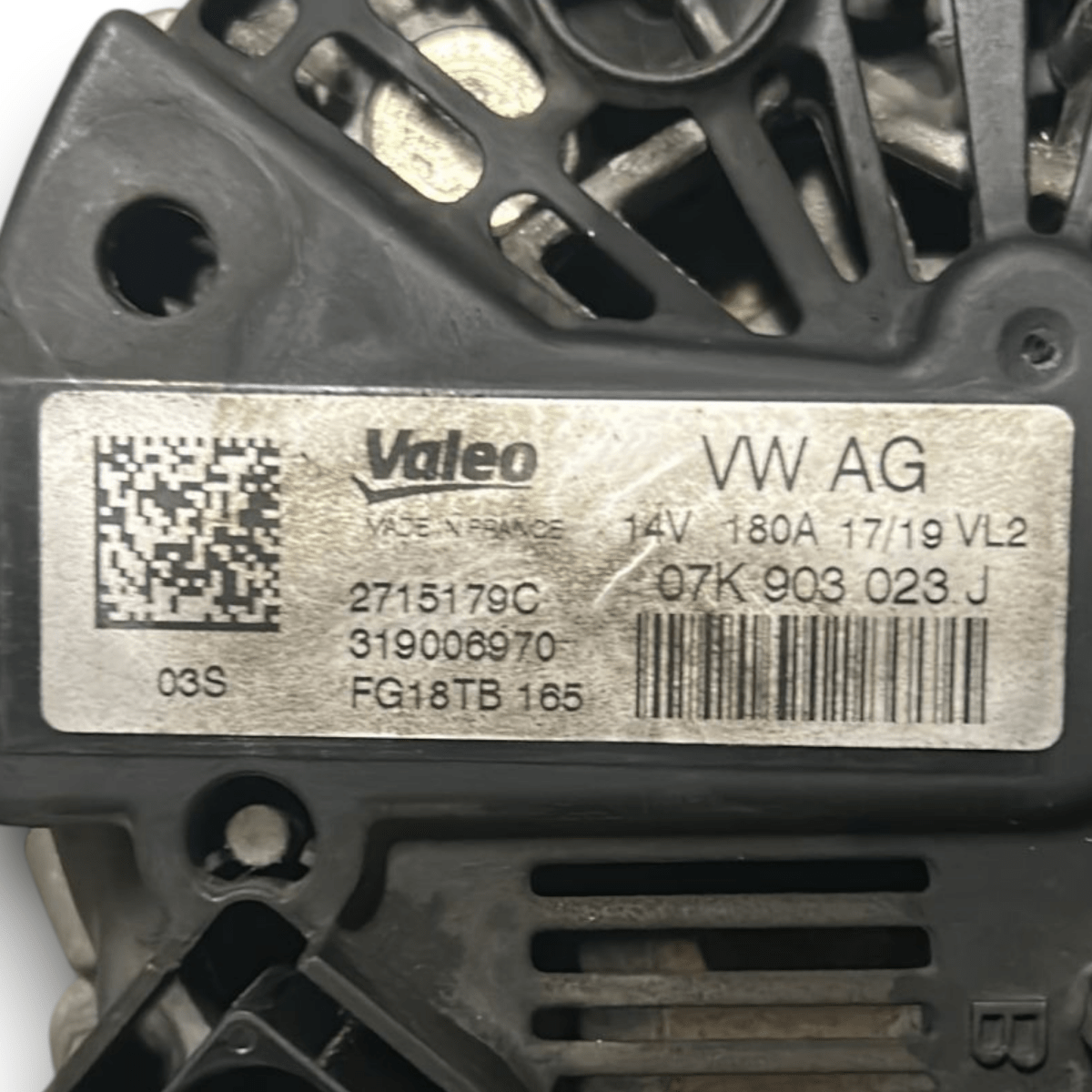 Alternatore audi rs3 8v 2.5 benzina cod:07k903023j (2013 > 2020) - F&P CRASH SRL - Ricambi Usati