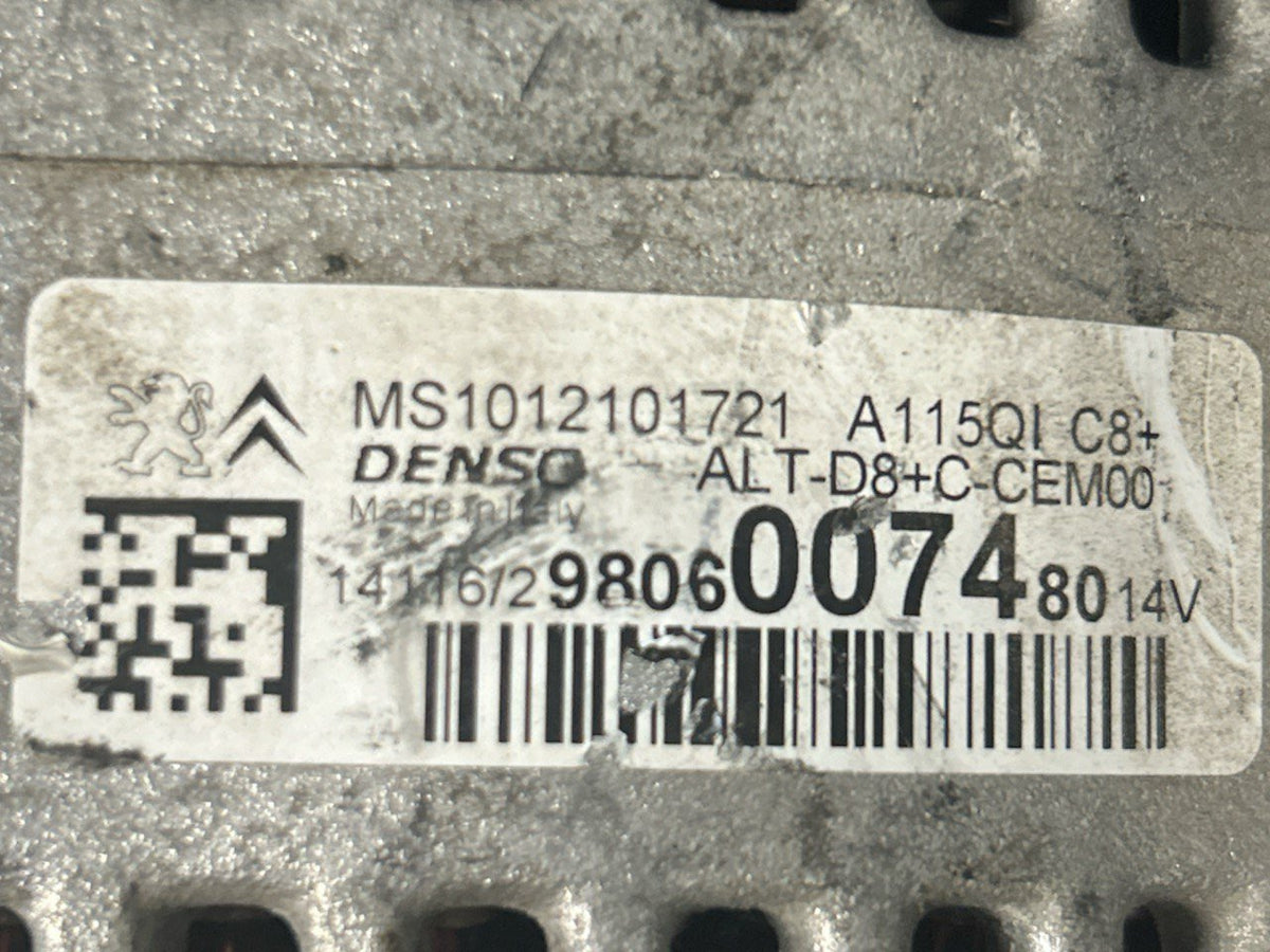 Alternatore Citroen C3 1.2 Benzina (2016 > ) cod . 9806007480 - F&P CRASH SRLS - Ricambi Usati