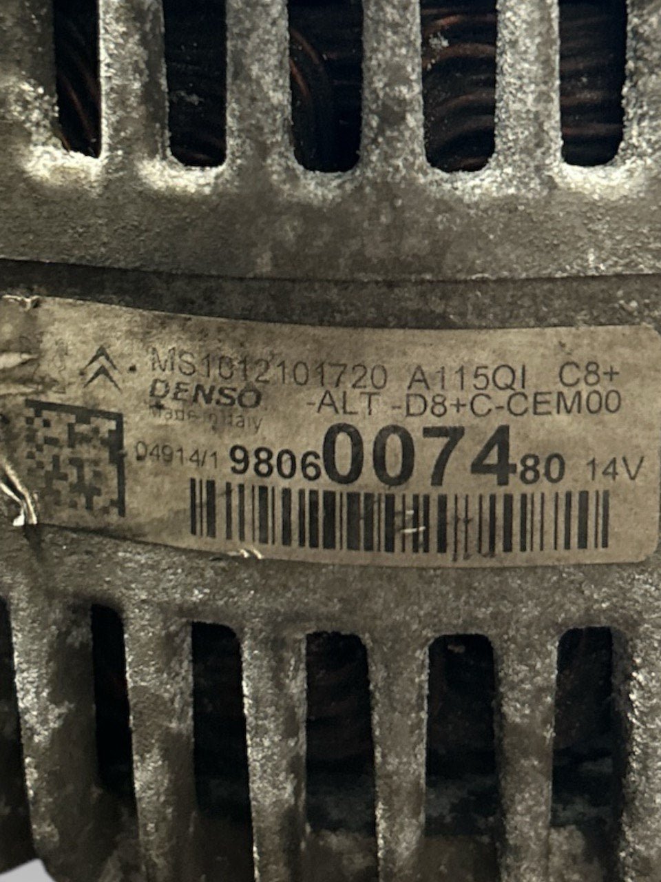 Alternatore Citroen C3 II 1.2 Benzina (2009 > 2016) cod.9806007480 - F&P CRASH SRLS - Ricambi Usati