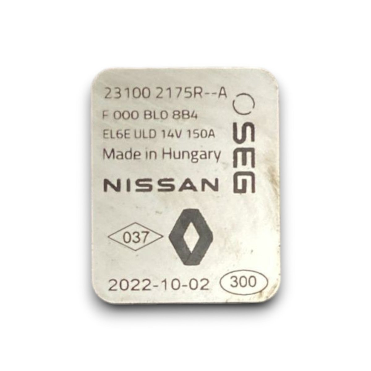 Alternatore Dacia Jogger cod . 231002175r 1.0 benzina (2021 >) - F&P CRASH SRL - Ricambi Usati