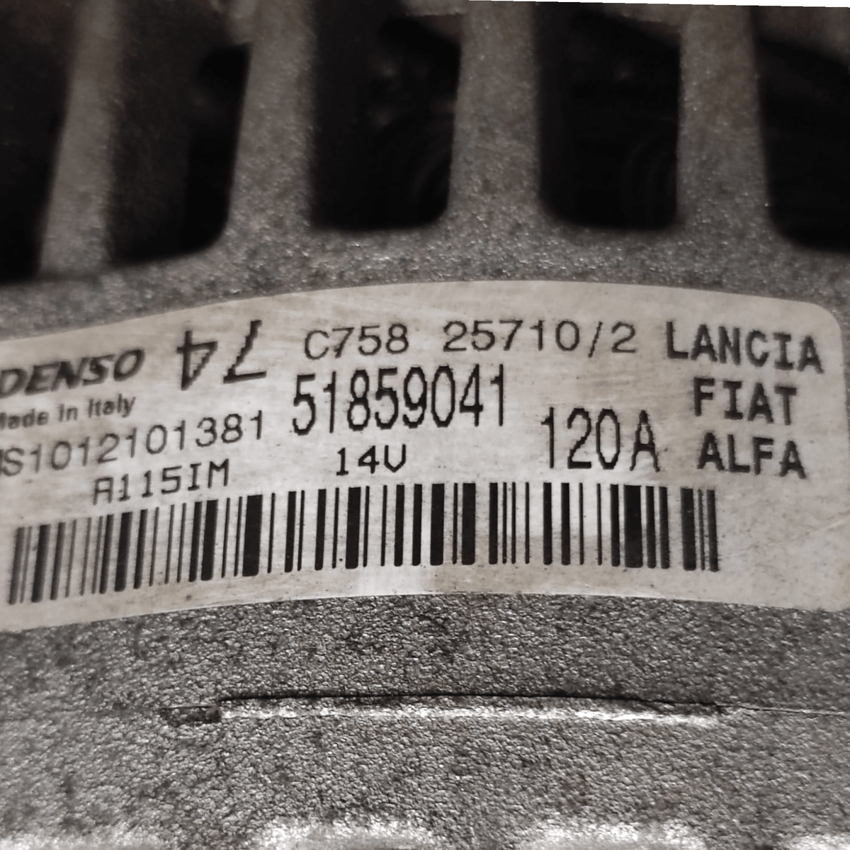 Alternatore Fiat 500 1.2 Benzina COD: 51859041 (2007 - 2014) - F&P CRASH SRLS - Ricambi Usati
