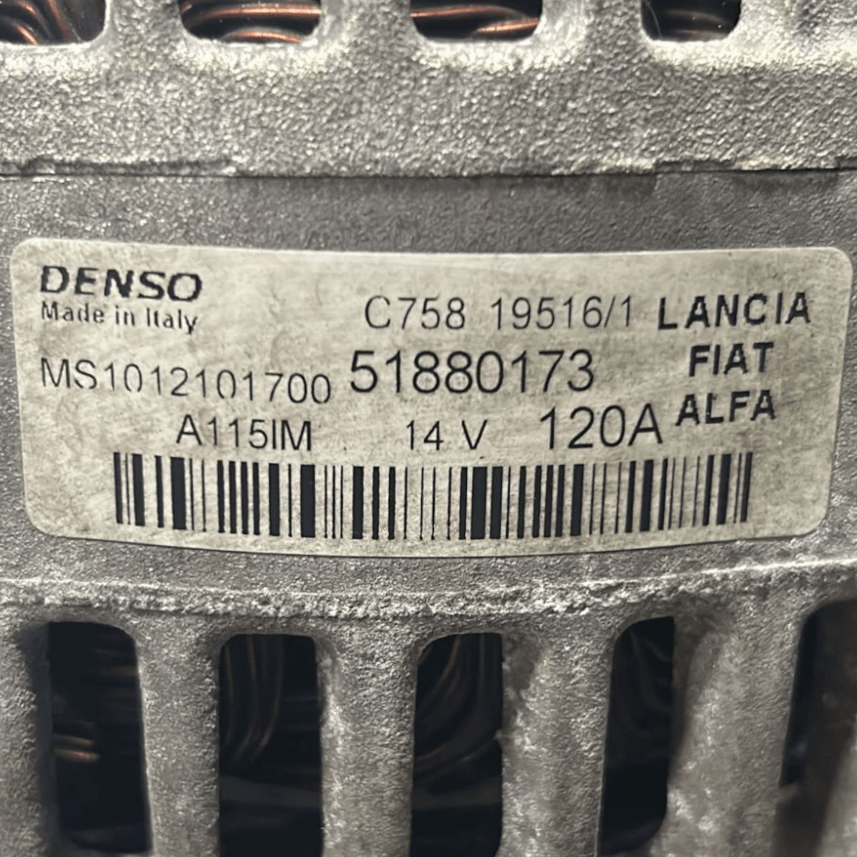 Alternatore fiat 500 1.3 Diesel (2007 >) cod:51880173 - F&P CRASH SRLS - Ricambi Usati