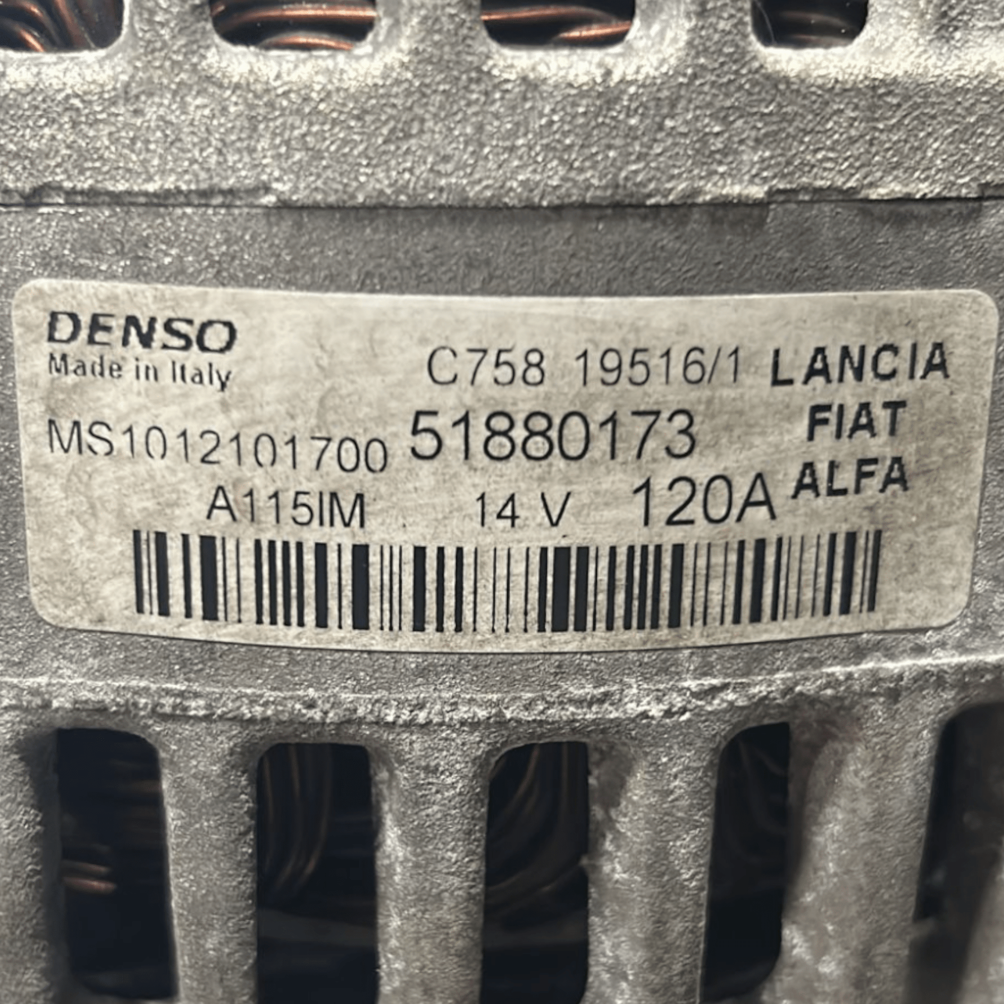 Alternatore fiat 500 1.3 Diesel (2007 >) cod:51880173 - F&P CRASH SRLS - Ricambi Usati