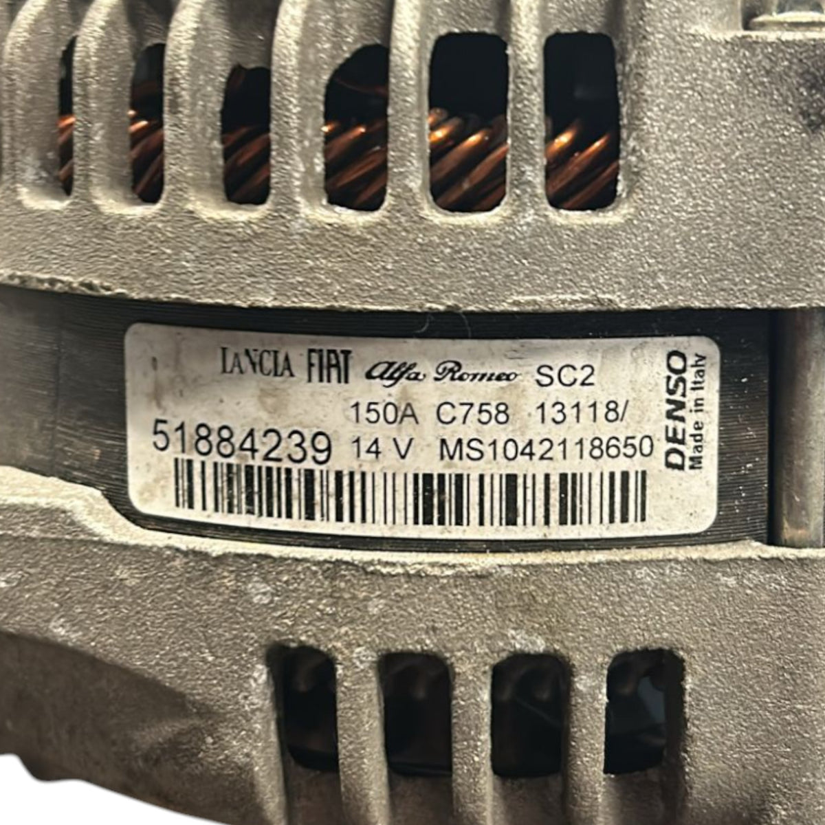 Alternatore Fiat 500 X cod.51884239 1.4 Benzina (2014 > ) - F&P CRASH SRLS - Ricambi Usati