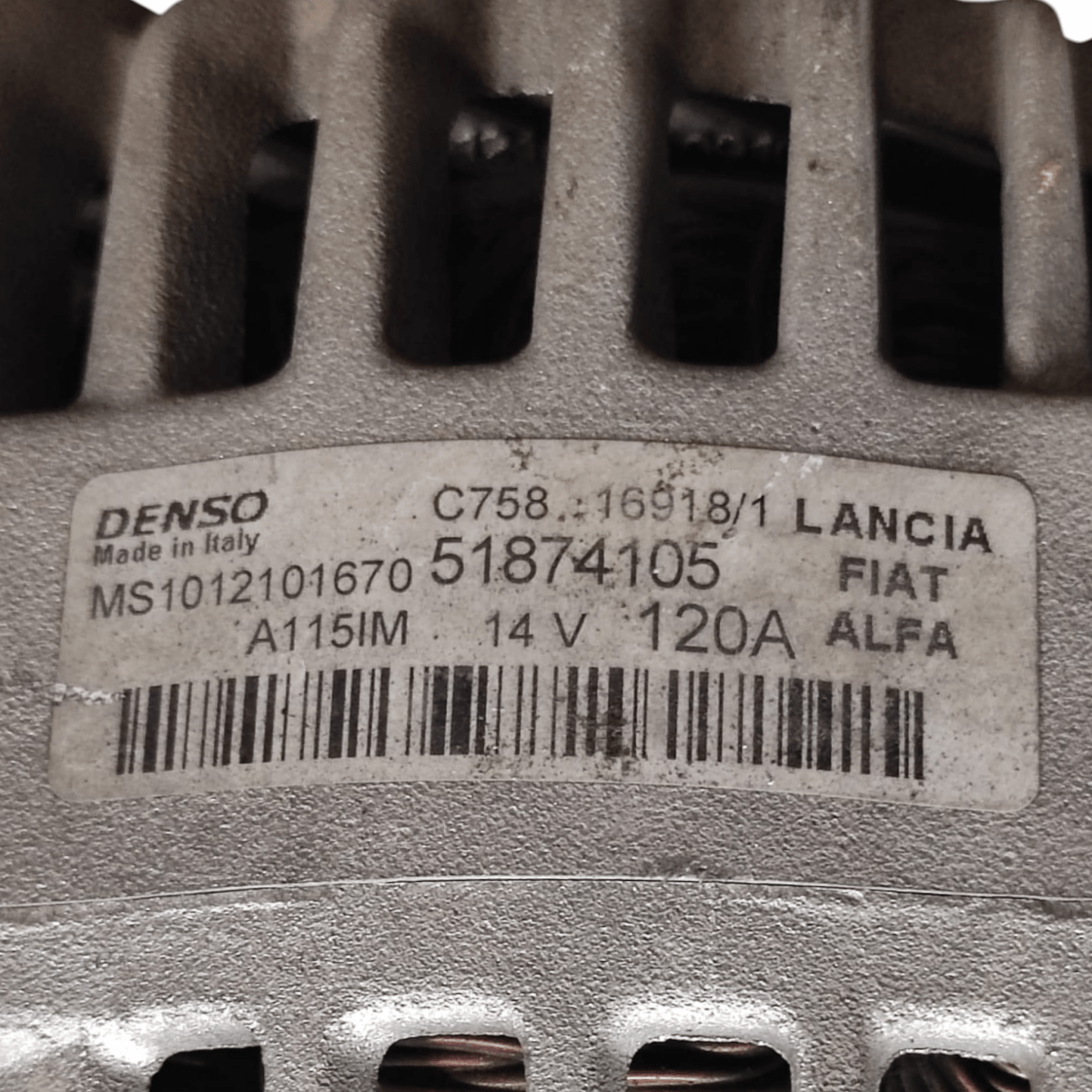 Alternatore Fiat 500X 1.4 Benzina COD: 51874105 (2014 - 2025) - F&P CRASH SRLS - Ricambi Usati