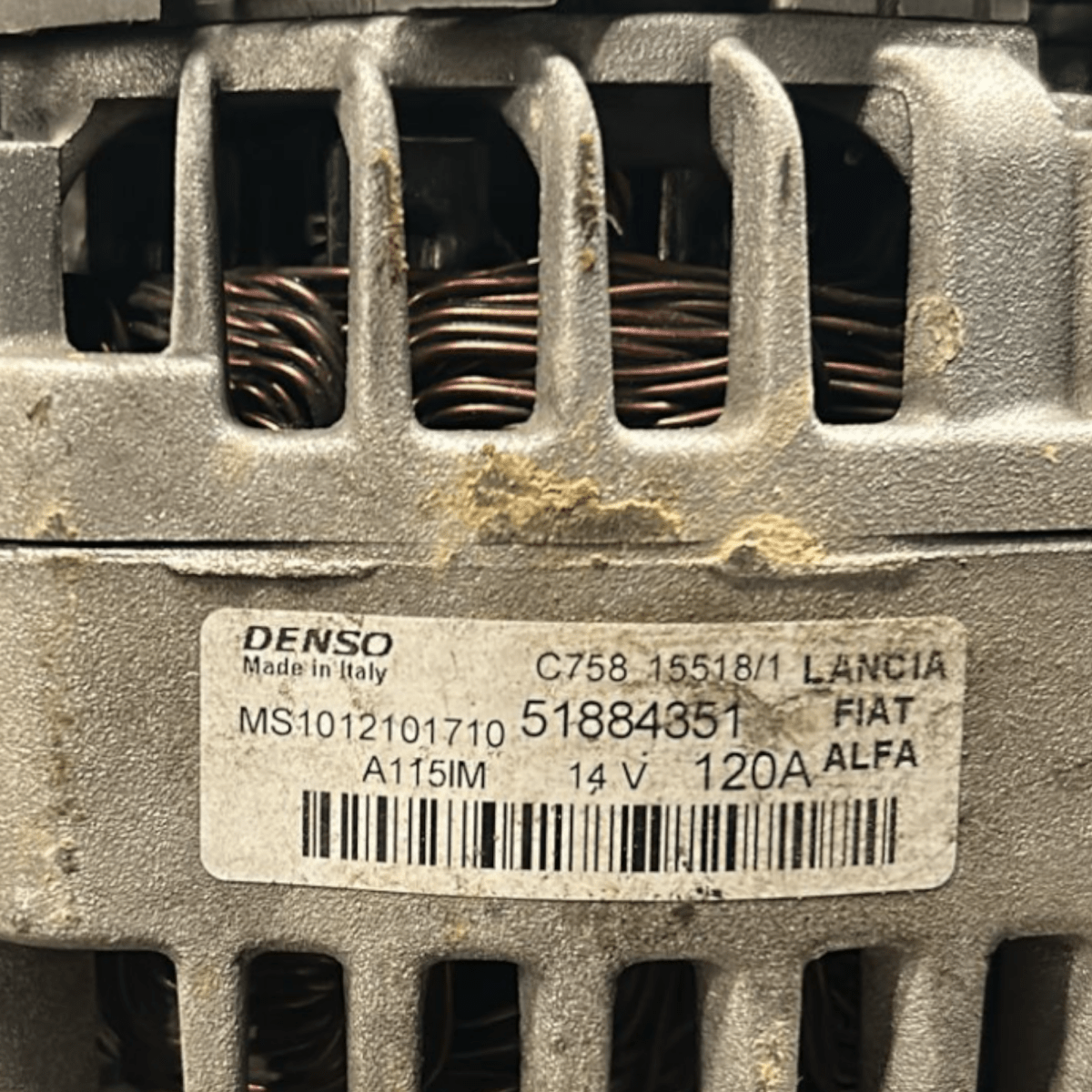 Alternatore fiat 500x 1.6 diesel cod:51884351 (2014 > 2024) - F&P CRASH SRLS - Ricambi Usati