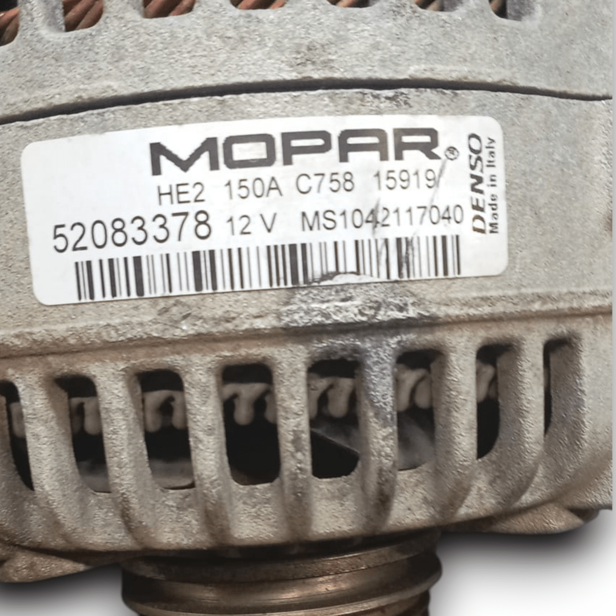 Alternatore fiat 500x cod . 52083378 1.4 benzina ( 2014 > 2024 ) - F&P CRASH SRL - Ricambi Usati