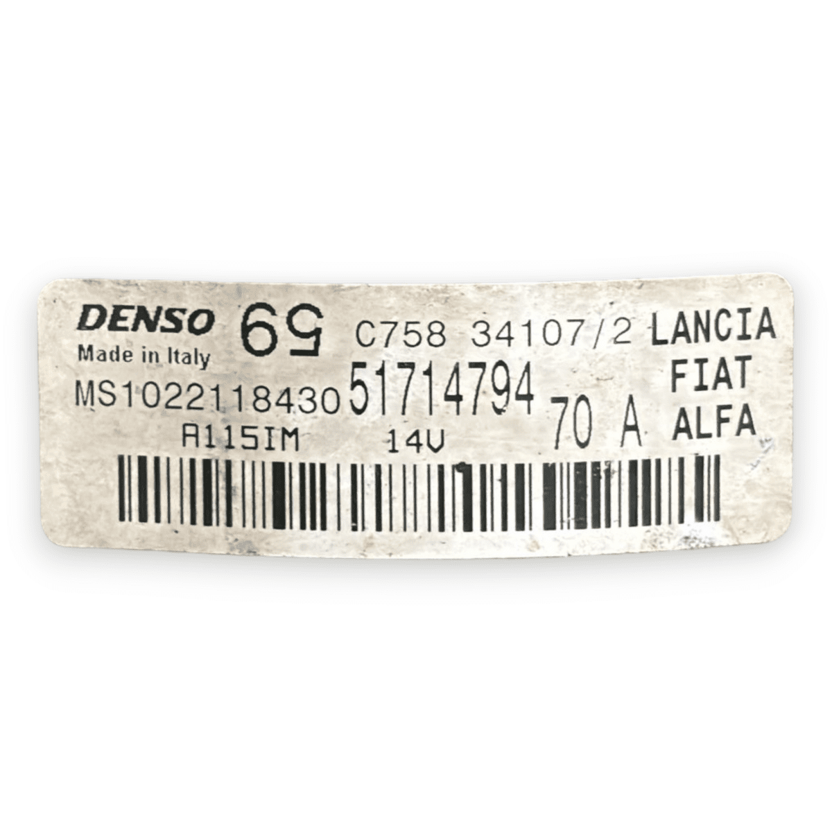 Fiat Panda 169 1.2 petrol alternator code:51714794 (2003 - 2012) - F&P CRASH SRL - Used Spare Parts