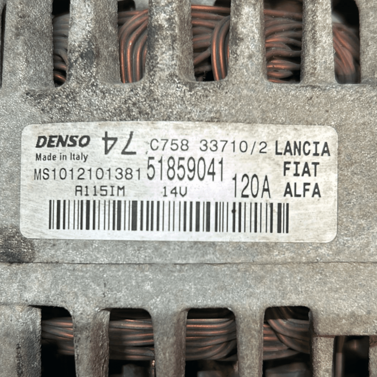 Alternatore Fiat Punto Evo 1.2 Benzina (2012 >) cod:51859041 - F&P CRASH SRLS - Ricambi Usati