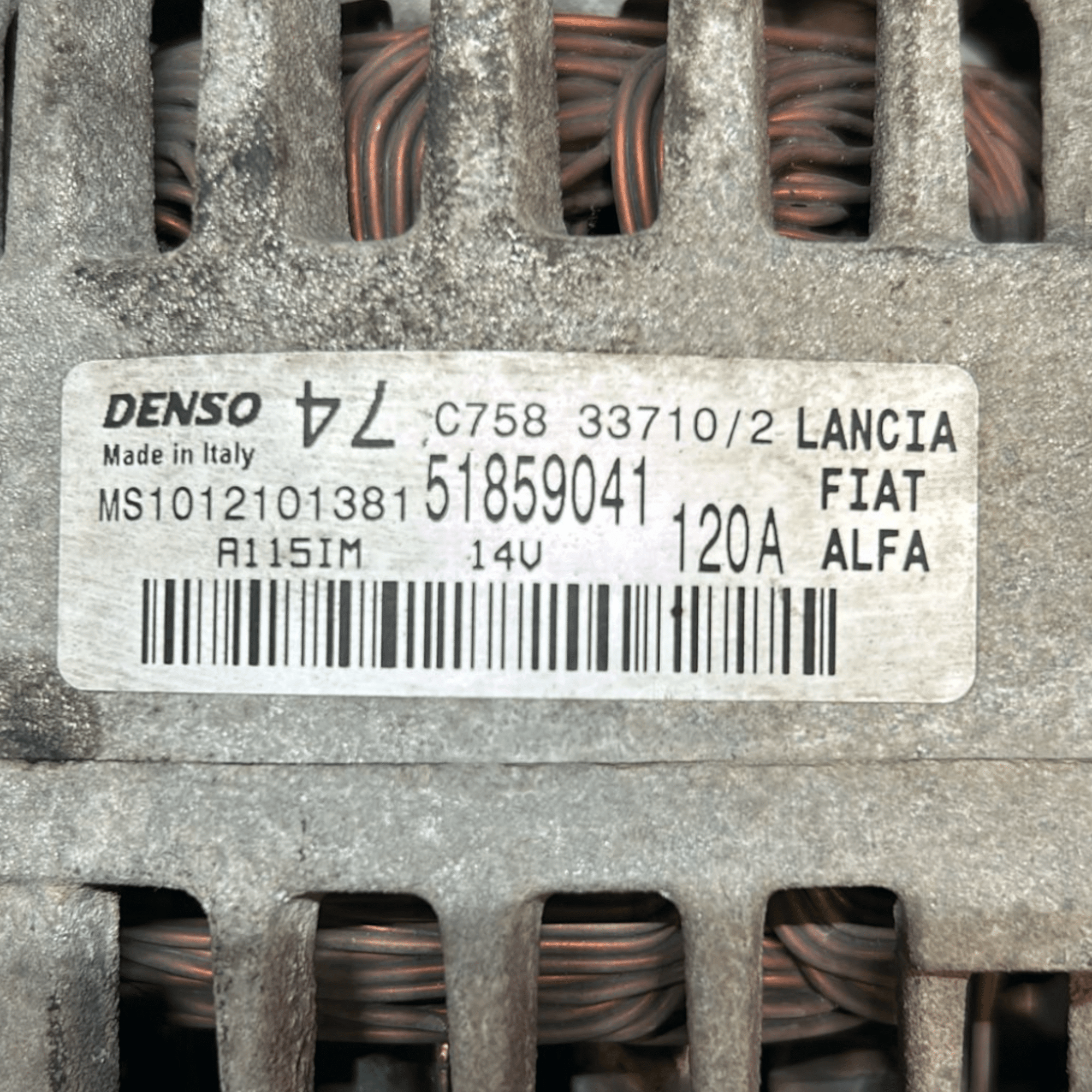 Alternatore Fiat Punto Evo 1.2 Benzina (2012 >) cod:51859041 - F&P CRASH SRLS - Ricambi Usati