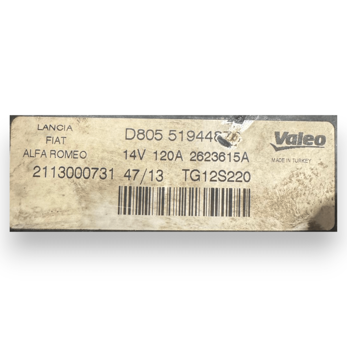Alternatore Fiat Qubo 1.3 diesel cod.d80551944878 (2008 - 2019) - F&P CRASH SRL - Ricambi Usati
