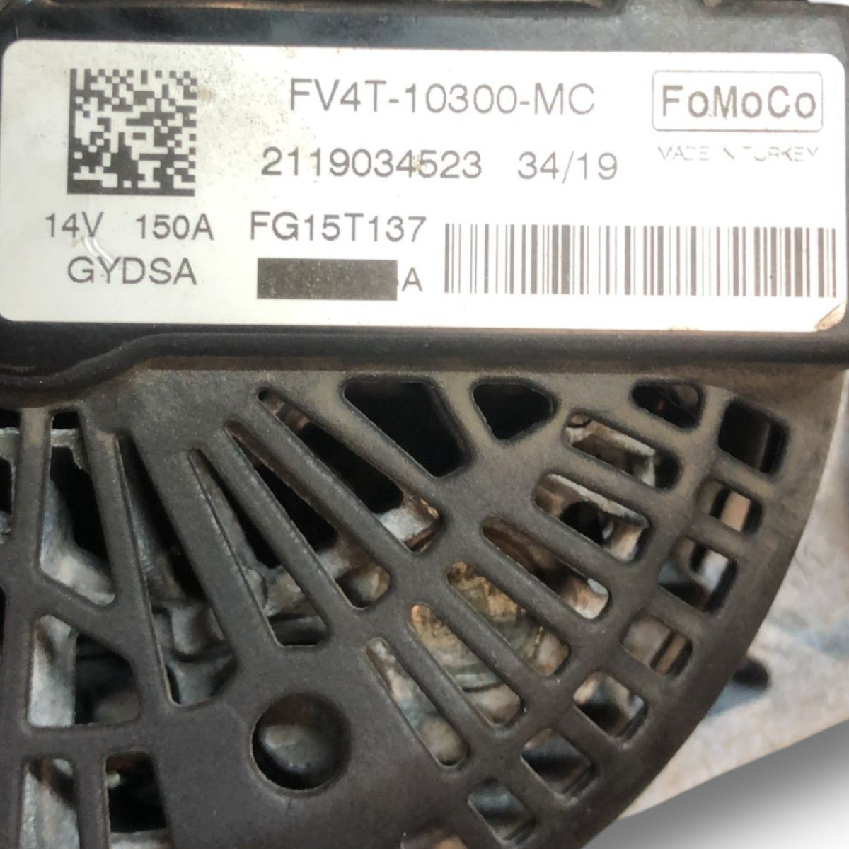 Alternatore Ford Kuga 2.0 Diesel (2012 >2019) cod:FV4T - 10300 - MC - F&P CRASH SRLS - Ricambi Usati