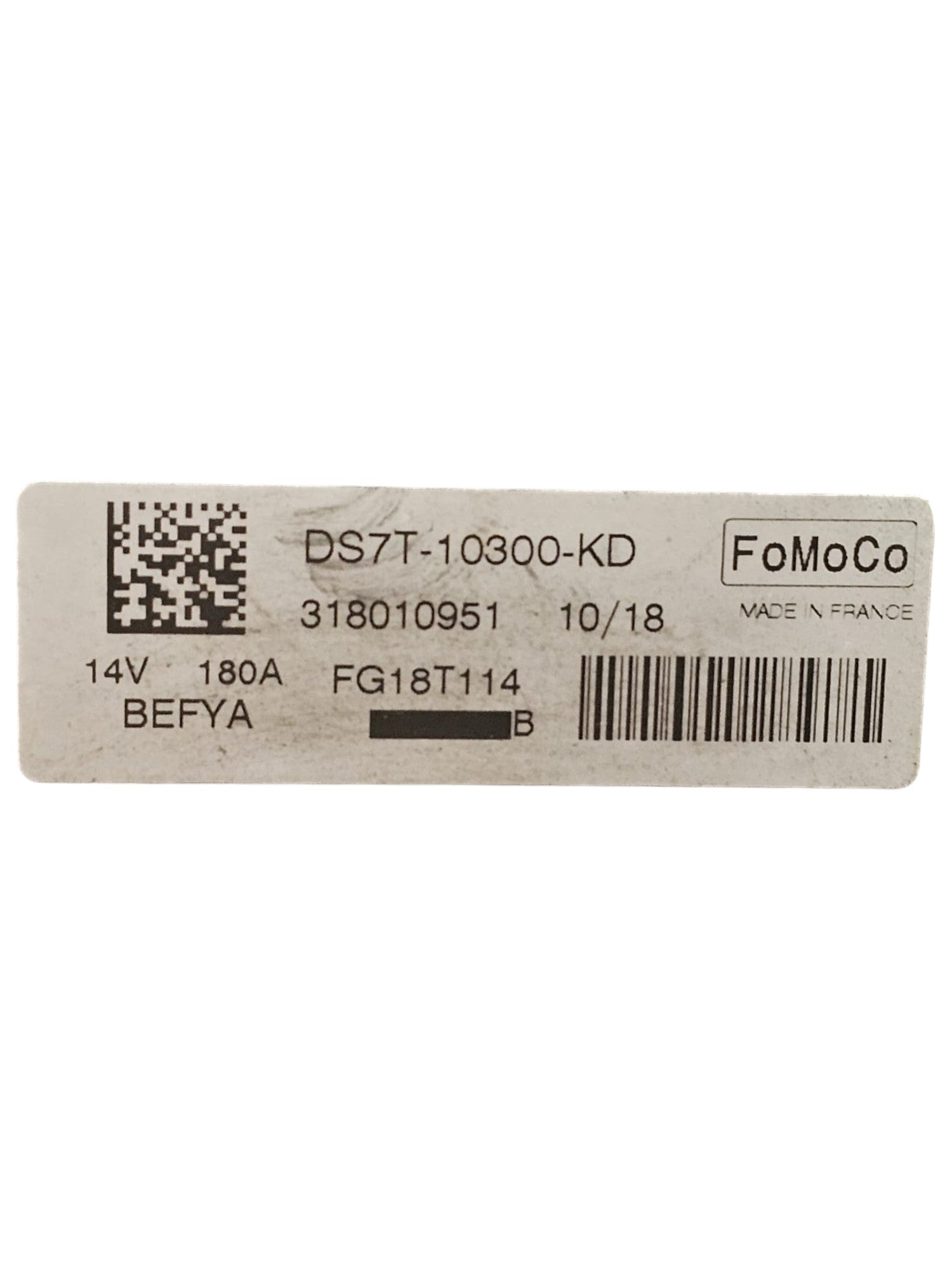 Alternatore Ford S - Max 2.0 Diesel Cod:DS7T - 10300 - KD (2015 - 2023) - F&P CRASH SRLS - Ricambi Usati