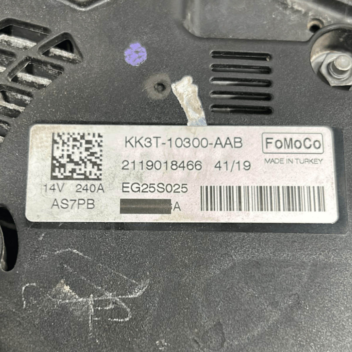 Alternatore ford tourneo custom 2.0 diesel cod:kk3t - 10300 - aab (2012 > 2023) - F&P CRASH SRLS - Ricambi Usati