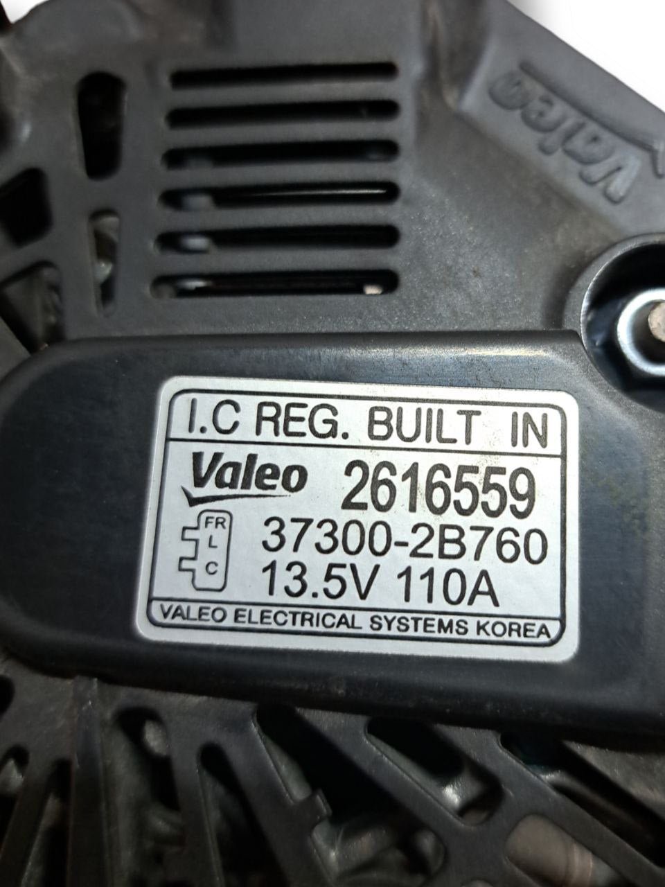 Alternatore Hyundai Ix20 1.6 Benzina (2017) COD:2616559 - F&P CRASH SRLS - Ricambi Usati