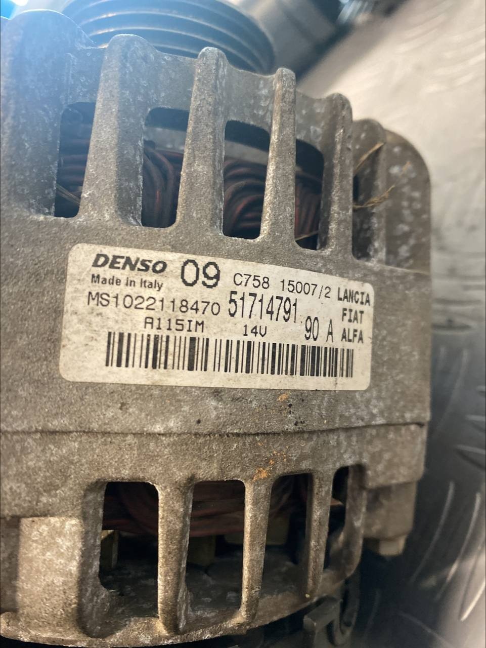 Alternatore Lancia Ypsilon (2003 - 1.2b ) cod : ms1022118470 51714791 - F&P CRASH SRLS - Ricambi Usati