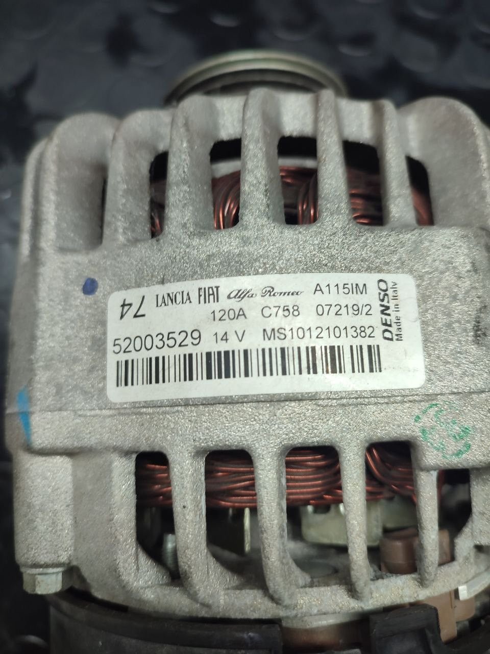 Alternatore Lancia Ypsilon ( 2015 ) 1.2 benzina cod 52003529 - F&P CRASH SRLS - Ricambi Usati