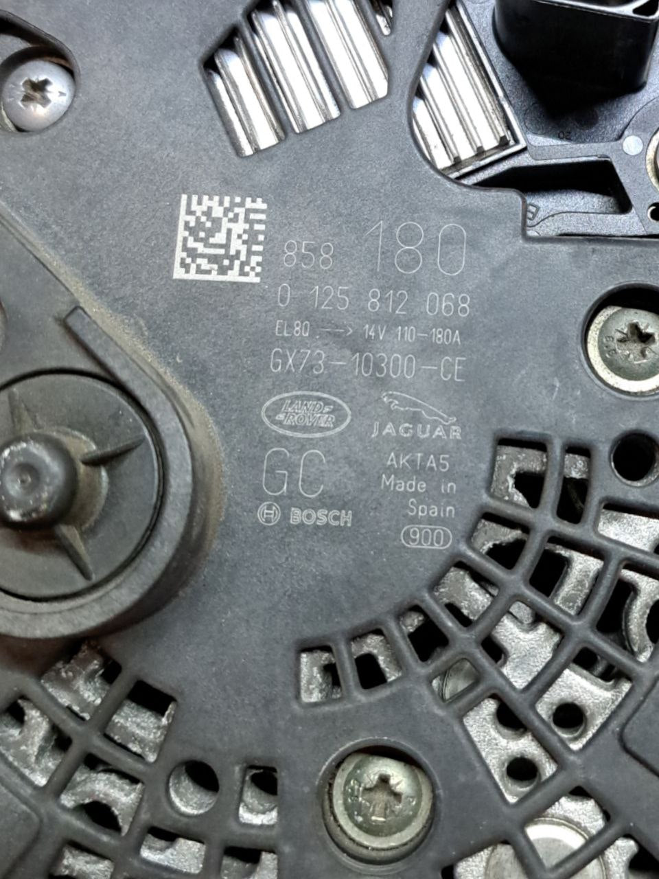 Alternatore Land Rover Range Rover Evoque 2.2d 820159 COD:GX73-10300CE - F&P CRASH SRLS - Ricambi Usati