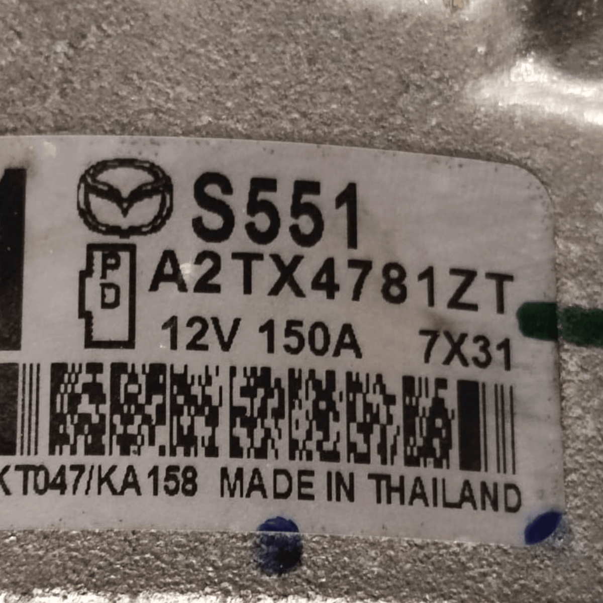 Alternatore Mazda CX - 3 1.5 Diesel COD: D11B67SH1A (2015>) - F&P CRASH SRLS - Ricambi Usati