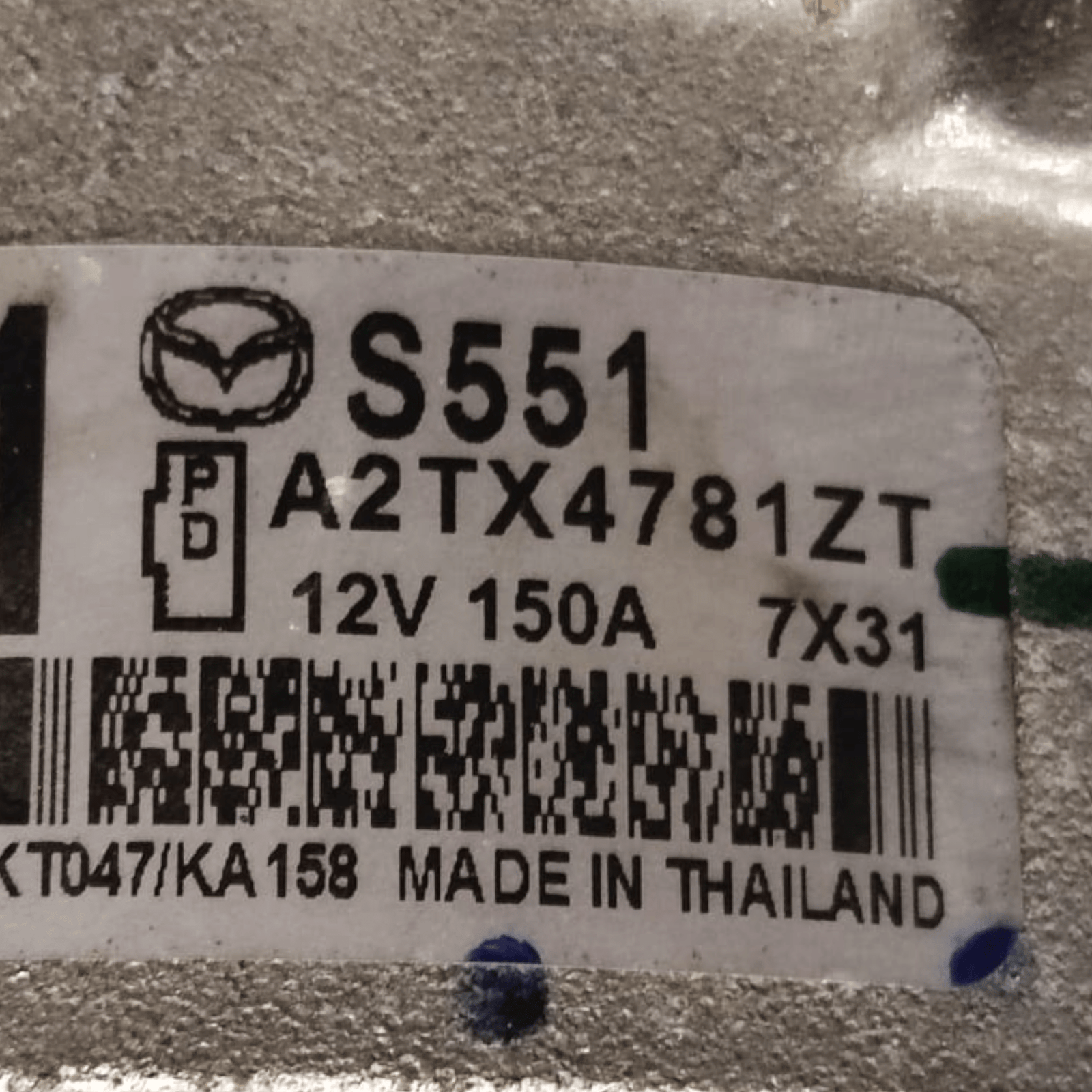 Alternatore Mazda CX - 3 1.5 Diesel COD: D11B67SH1A (2015>) - F&P CRASH SRLS - Ricambi Usati