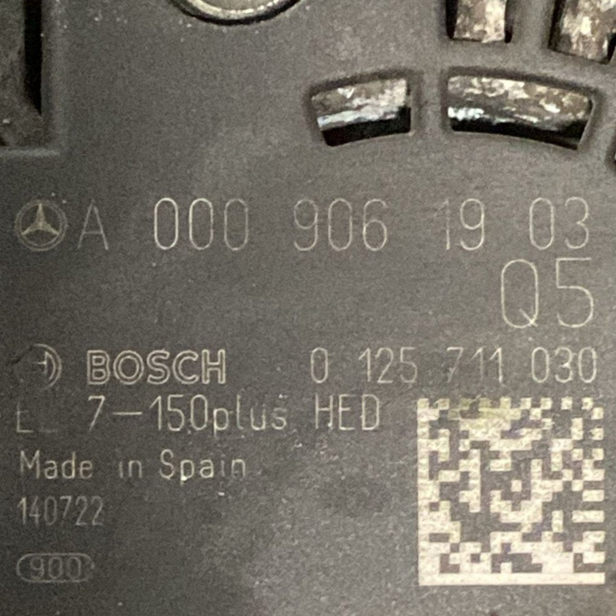 Alternator Mercedes Benz Class A W176 code . A0009061903 1.5 diesel (2012 > 2018) - F&P CRASH SRL - Used Parts